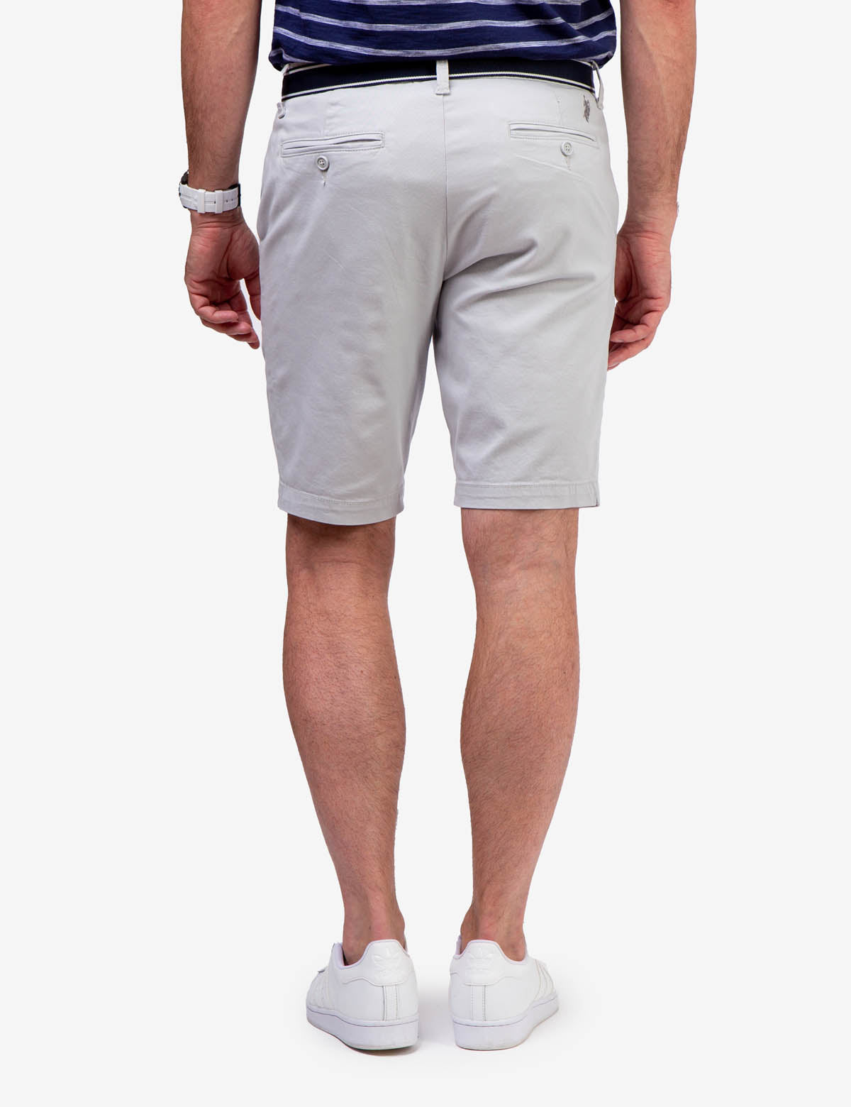 Men's Slim Fit Belted Shorts with Zip Fly | Hartford