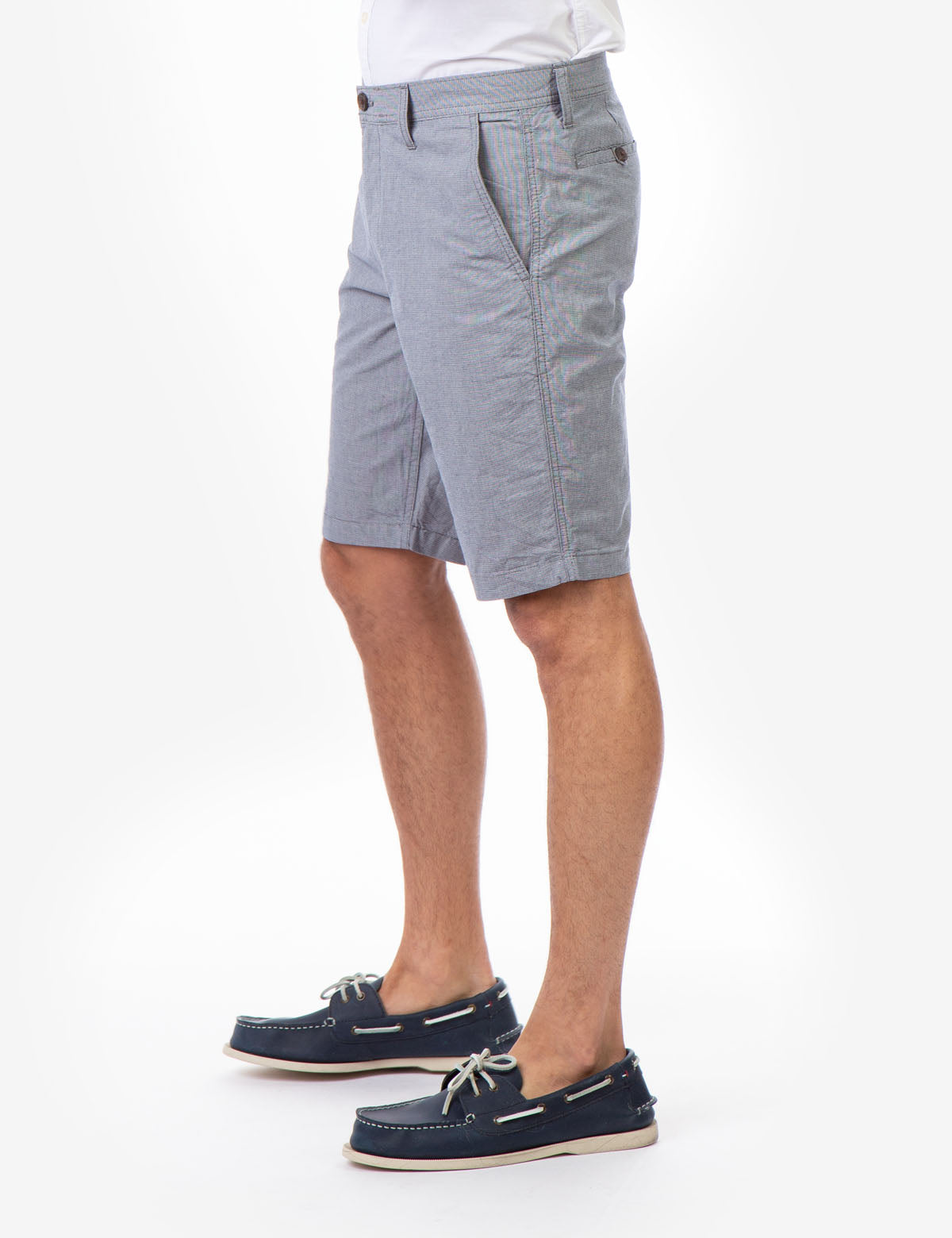 Micro Houndstooth Shorts with Zip Fly & Button Closure | Hartford