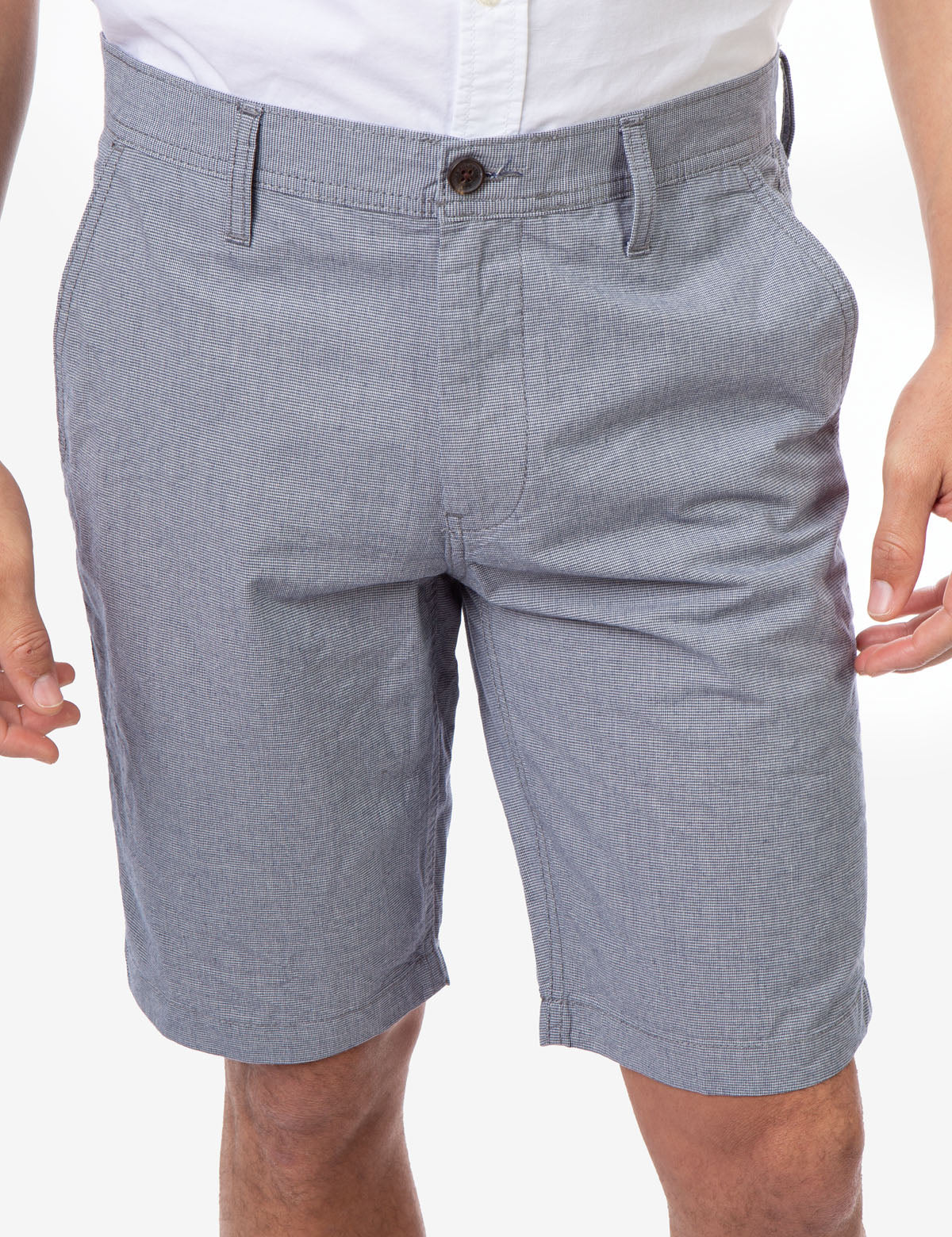 Micro Houndstooth Shorts with Zip Fly & Button Closure | Hartford