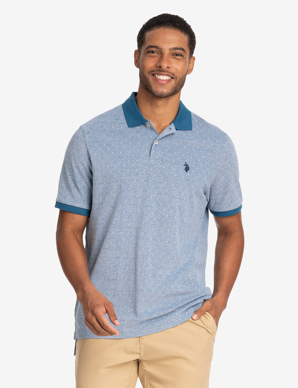 Jacquard Birdseye Pique Polo Shirt for Men | Premium Cotton