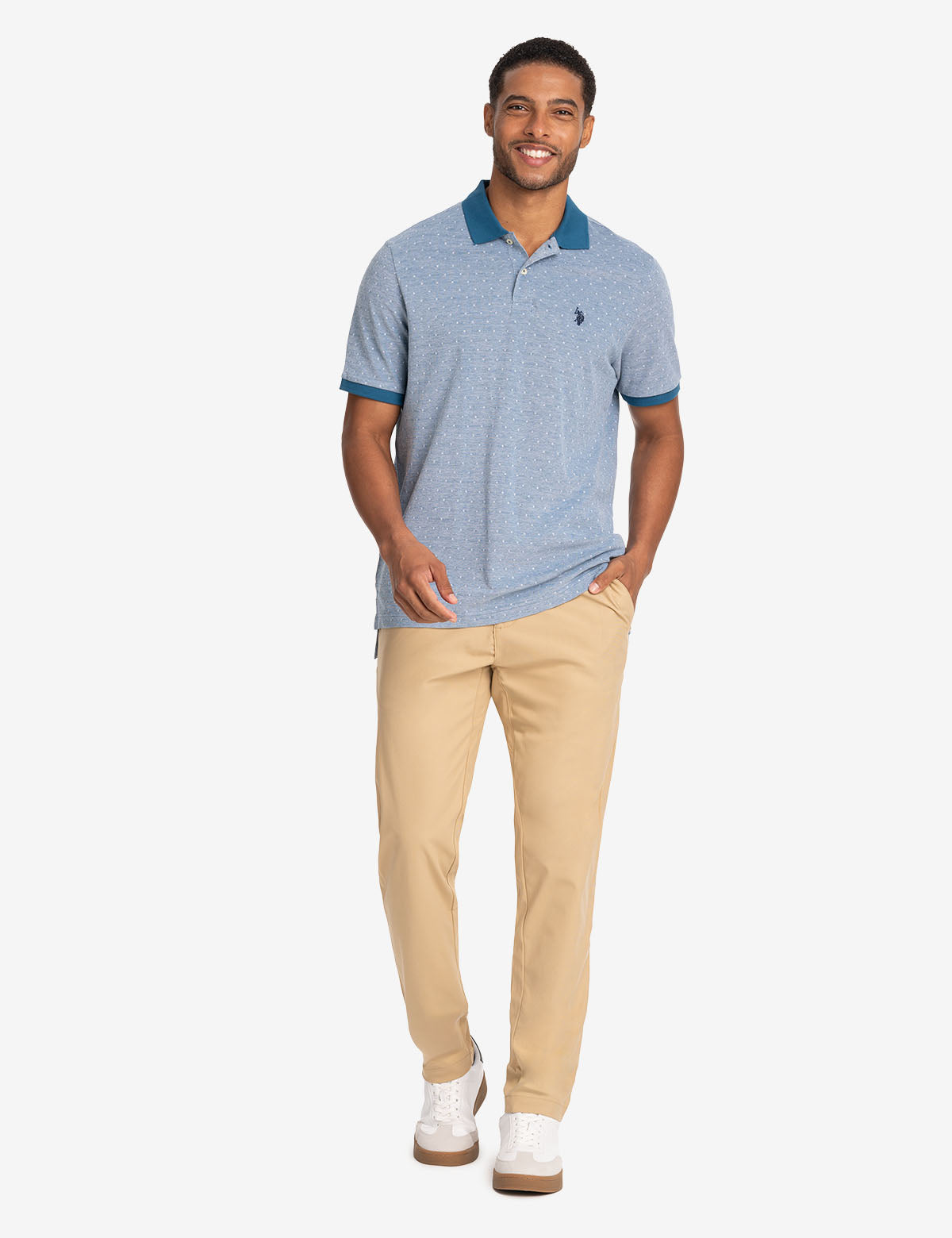 Jacquard Birdseye Pique Polo Shirt for Men | Premium Cotton
