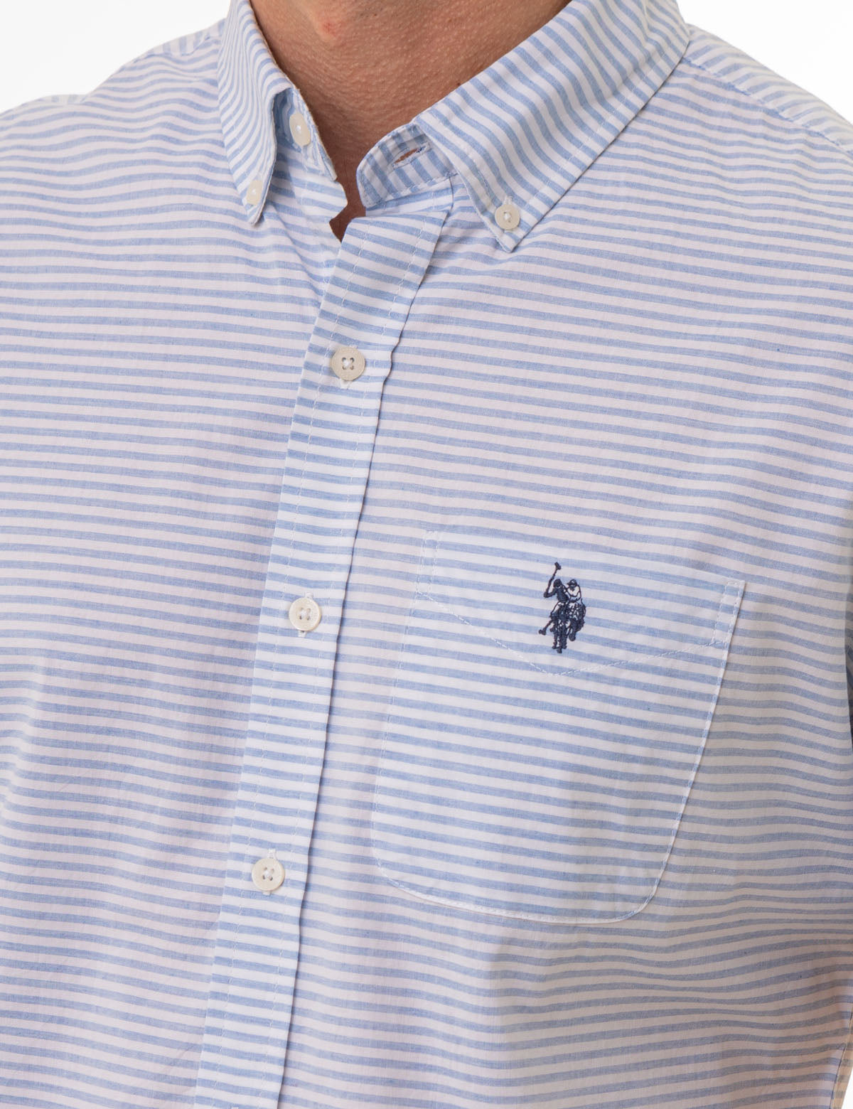 Men's Heather Poplin Short Sleeve Shirt with Pocket | Casual Wear