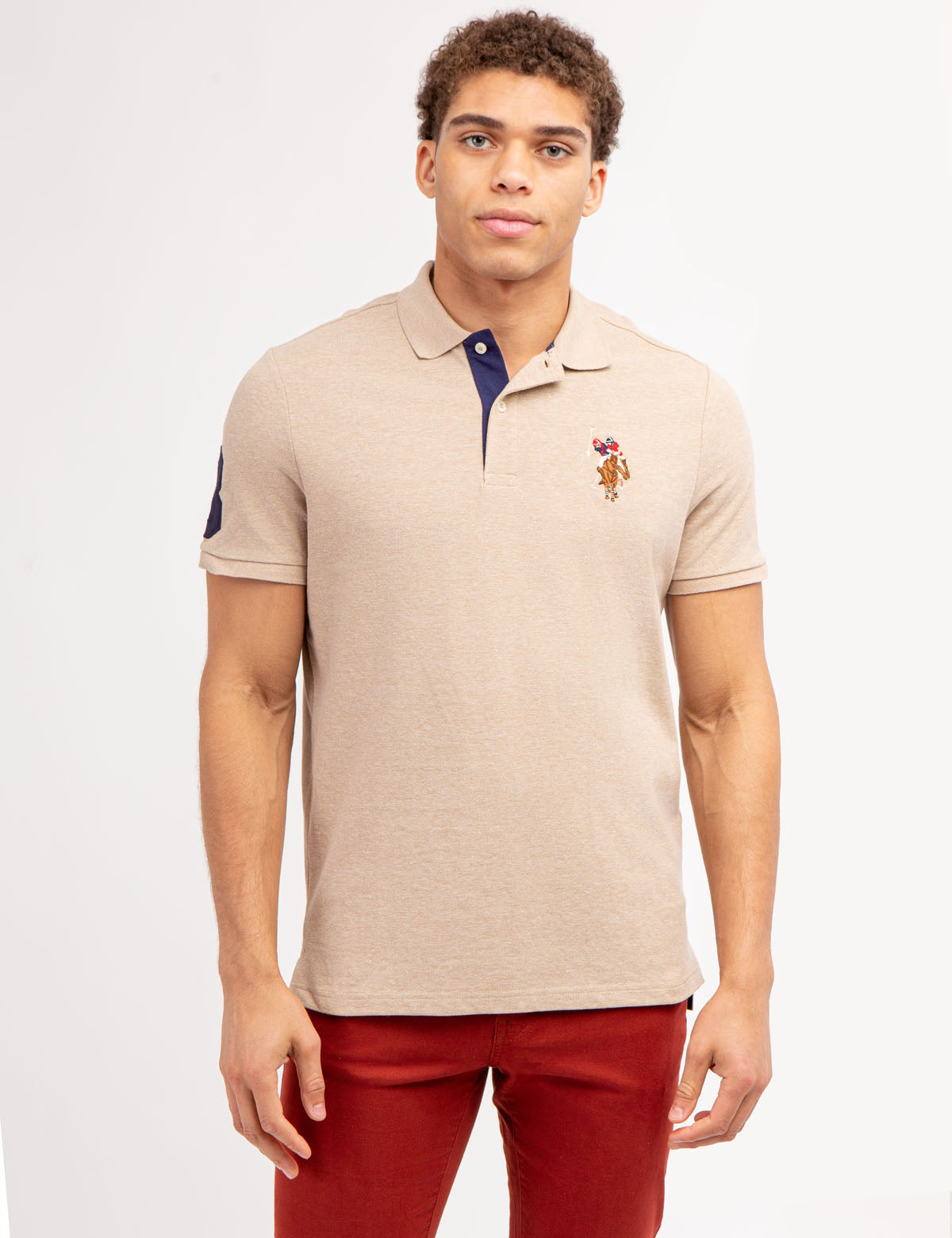 Big Logo Polo Shirt with Multicolor Embroidery | Classic Fit