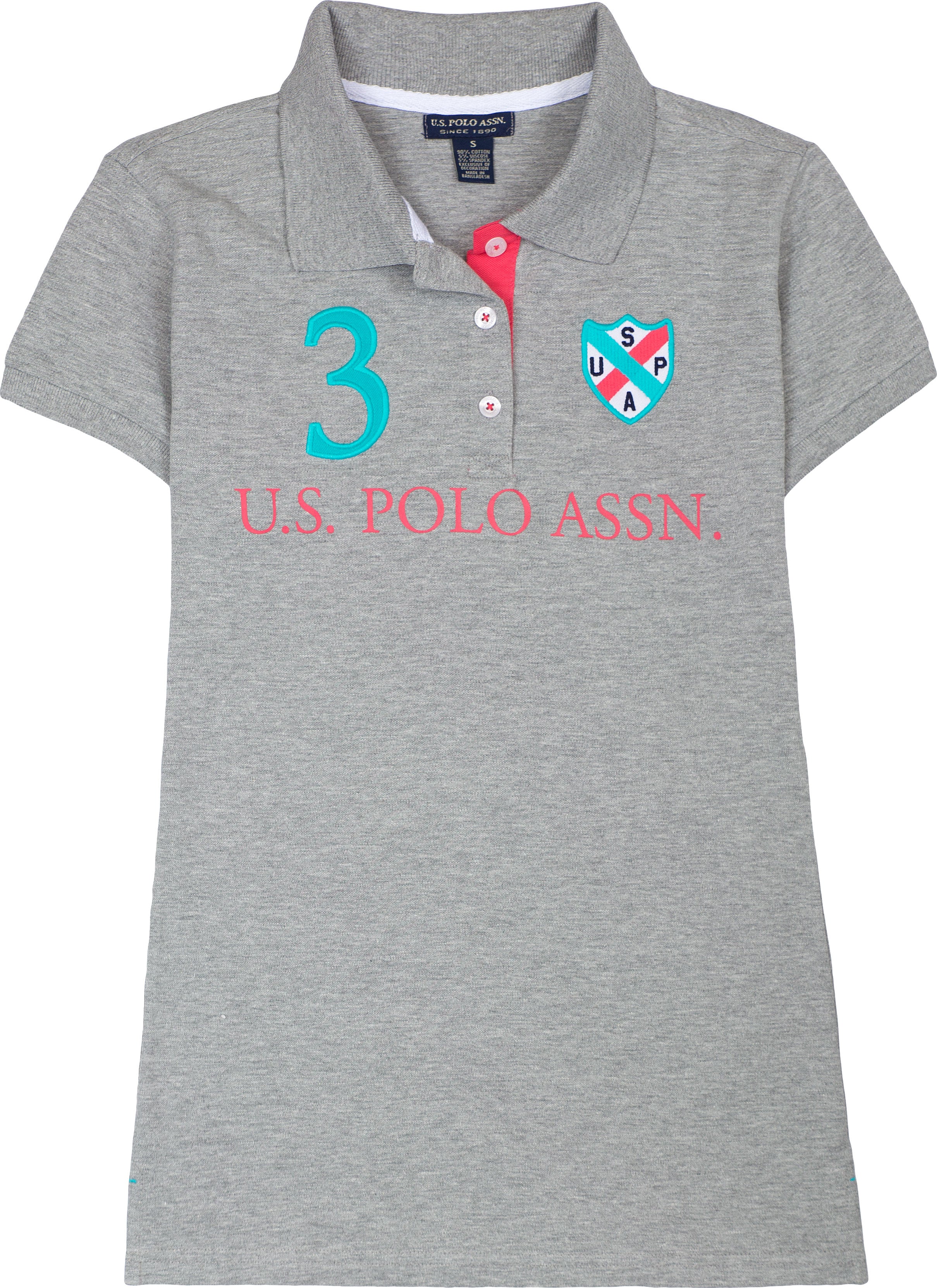 Heritage Polo Shirt with Contrast Placket & Embroidered Logo | USPA