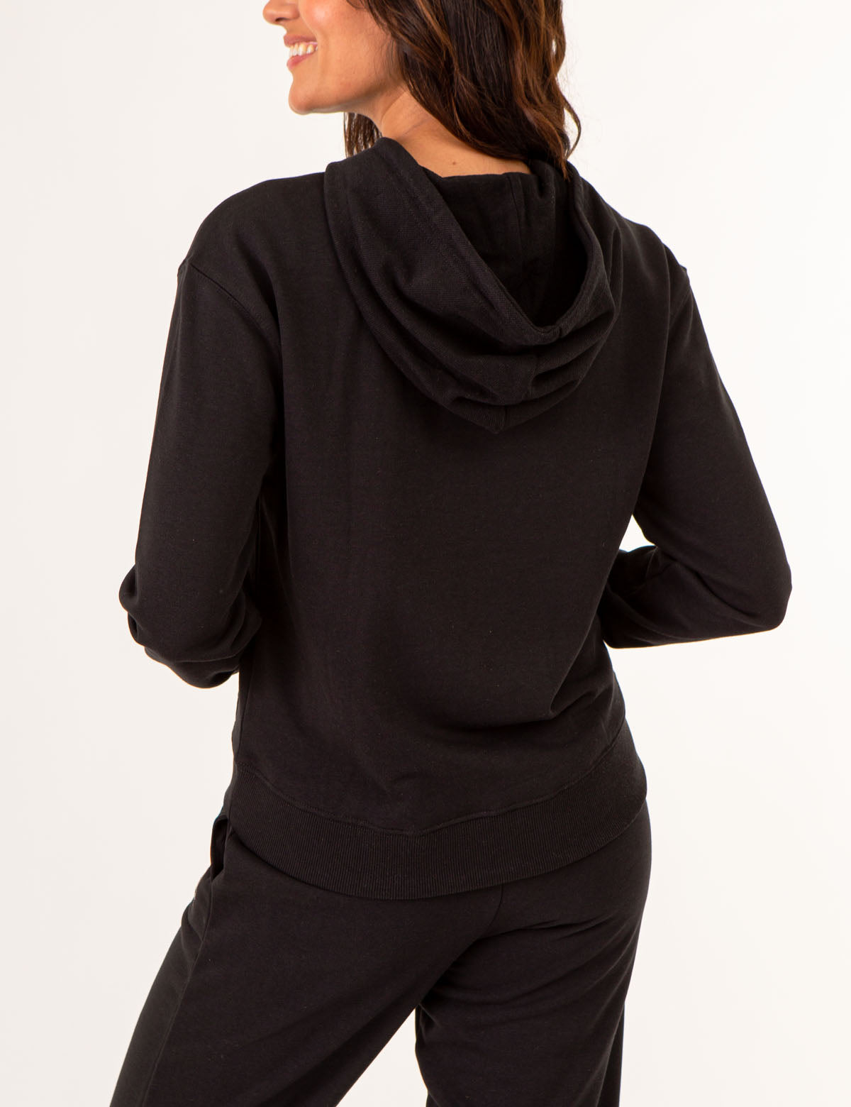 High Low Hoodie with Multi Tonal Logo | Casual Streetwear
