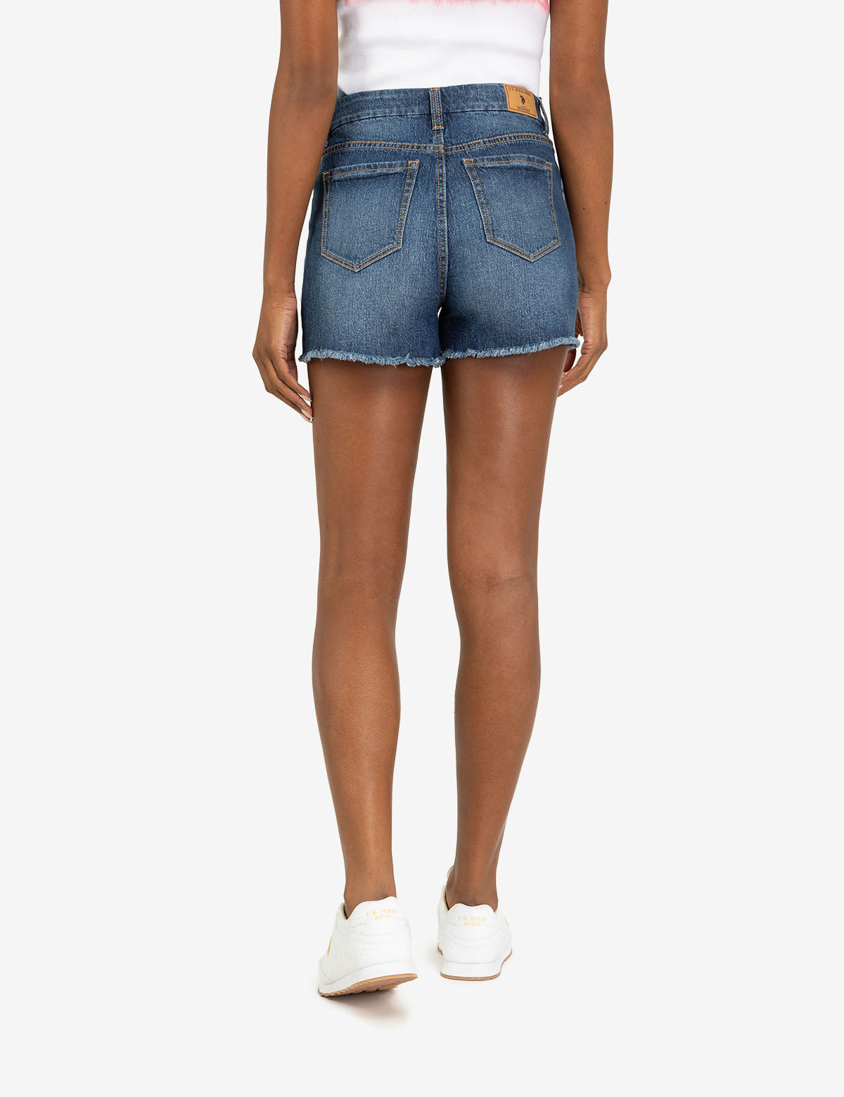 High Rise Curvy Shorts with Raw Hem | Comfort Fit Denim