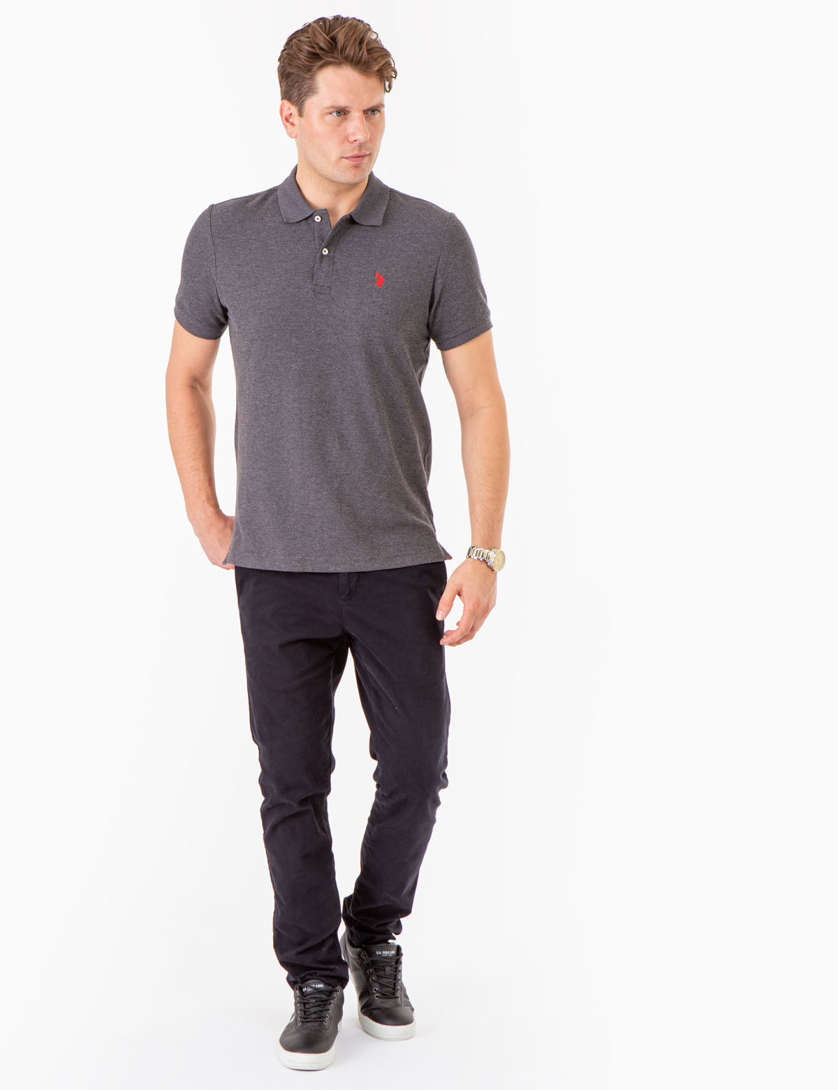 Breathable Pique Polo Shirt for Men with Stretch | Ultimate