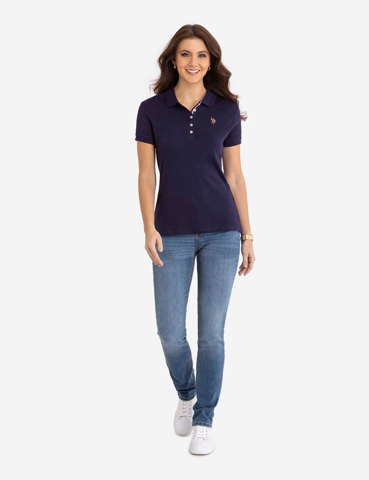 Solid Interlock Polo Shirt for Men | Classic Fit & Breathable Fabric