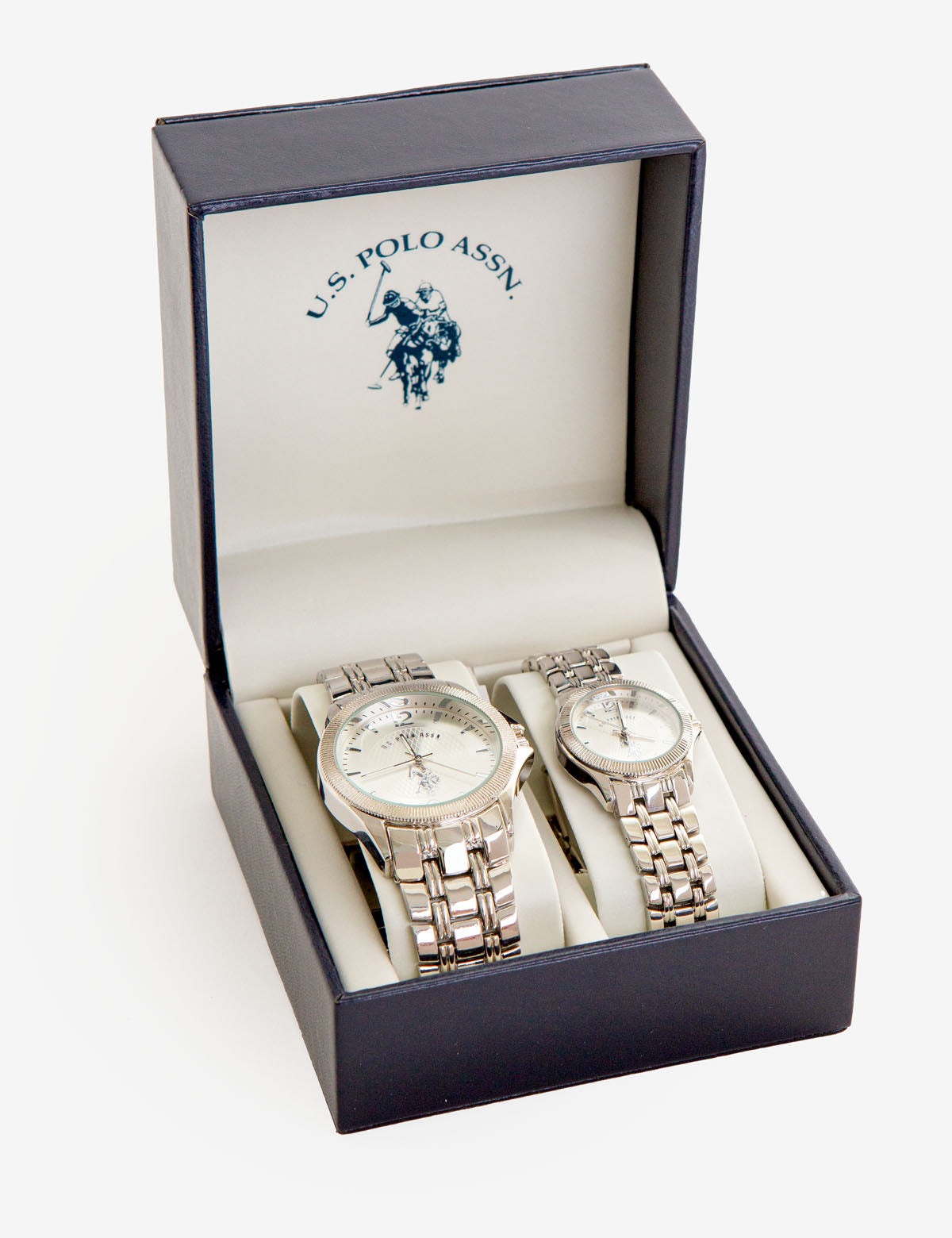 His and Her Silver-Tone Watch Set | Matching Couple's Watches