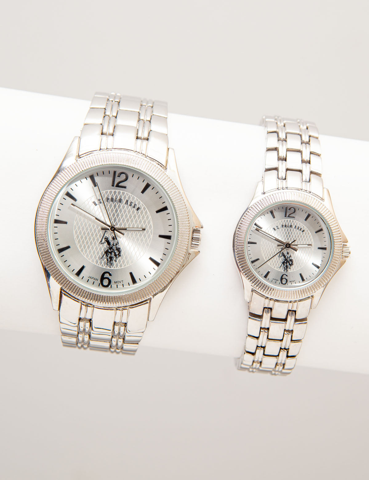 His and Her Silver-Tone Watch Set | Matching Couple's Watches