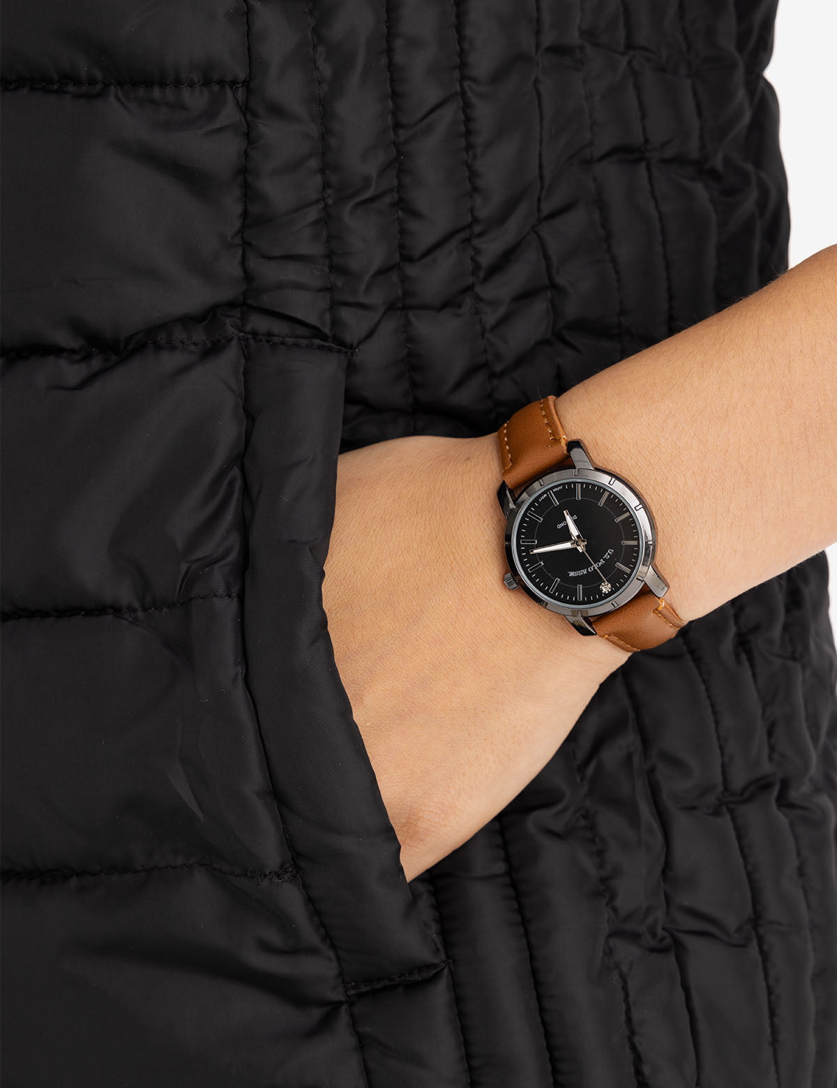 Brown Leather Strap Watch Set for Couples | His & Hers