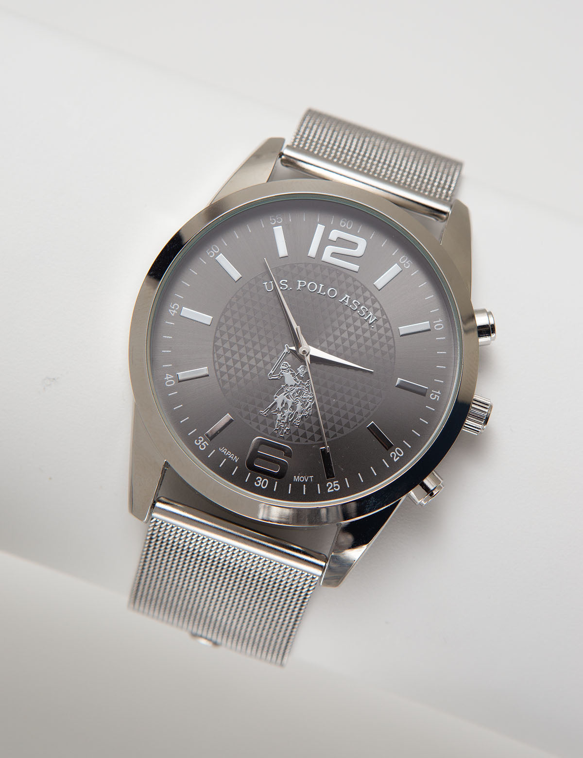 His & Hers Mesh Strap Watch Set with Glass Dial | Silver Analog