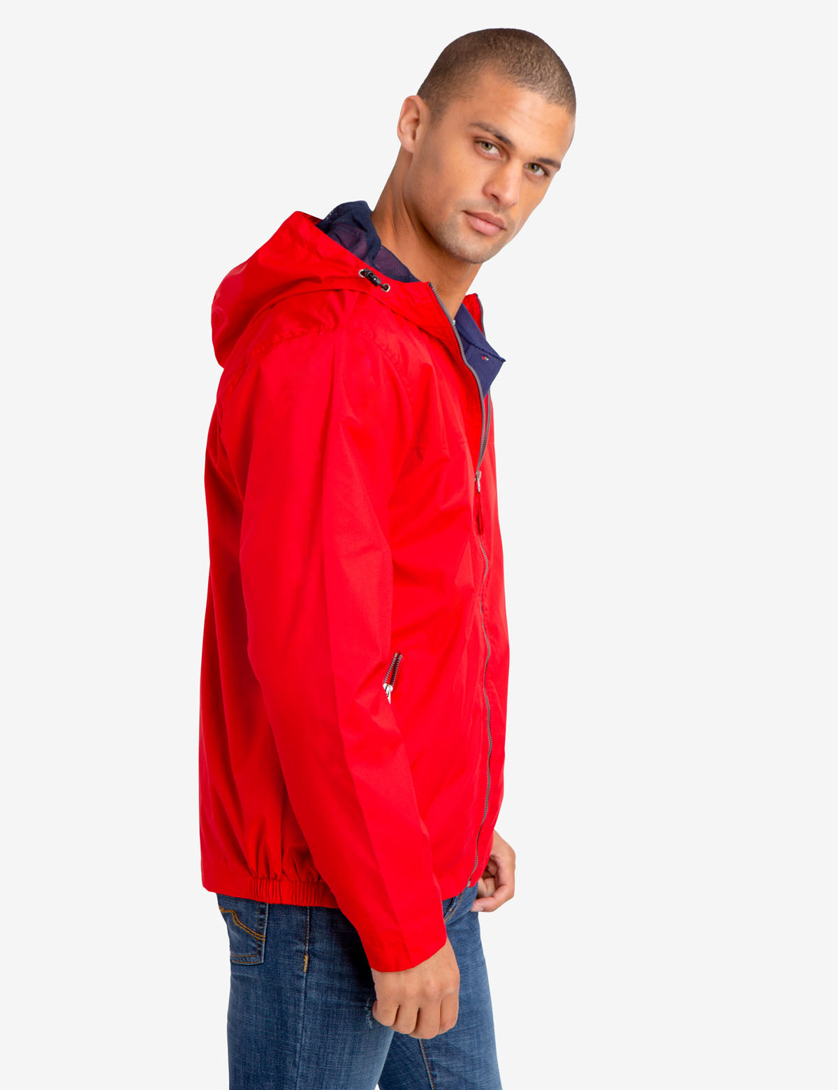 Mesh-Lined Hooded Windbreaker Jacket with Front Pockets | Waterproof & Lightweight