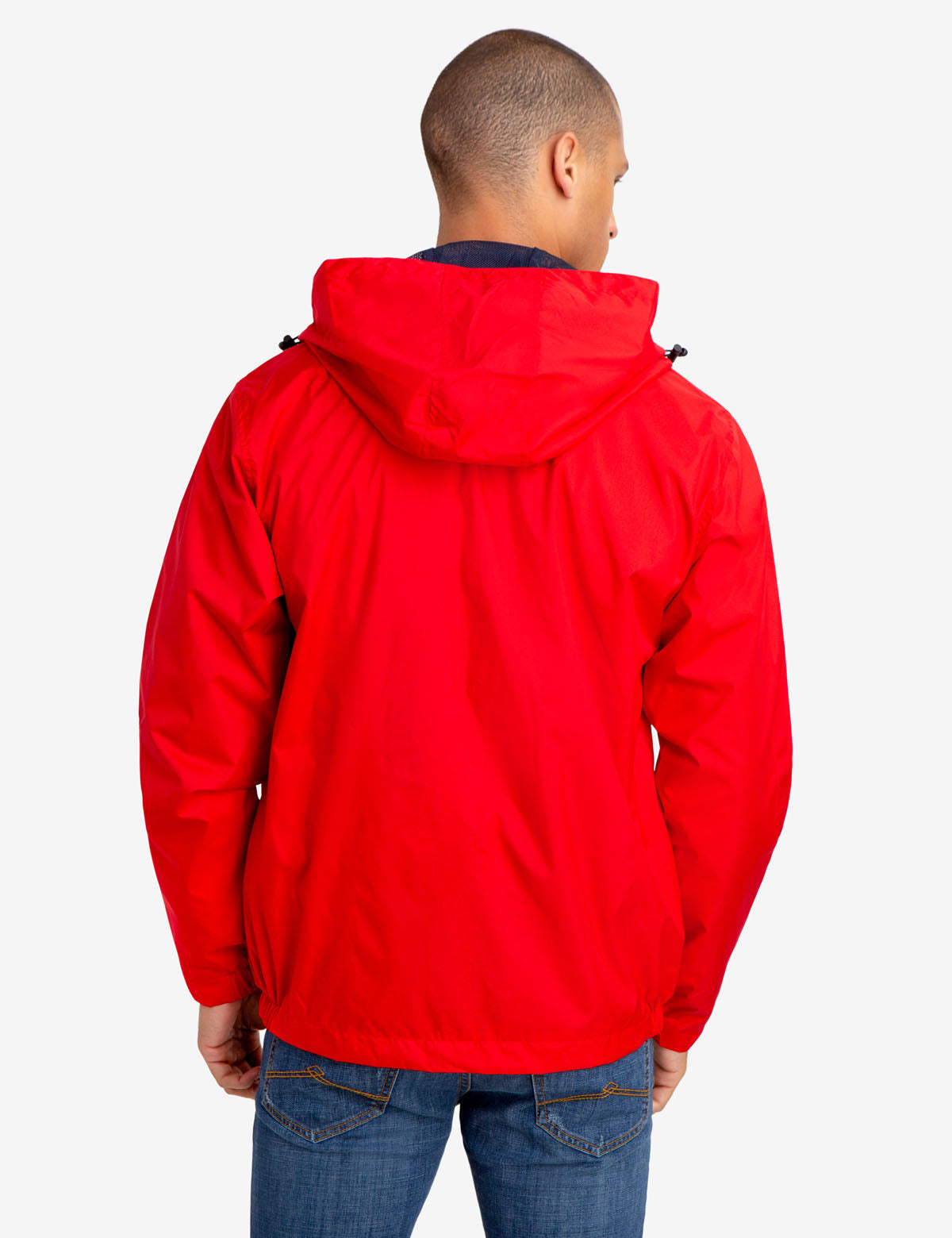 Mesh-Lined Hooded Windbreaker Jacket with Front Pockets | Waterproof & Lightweight