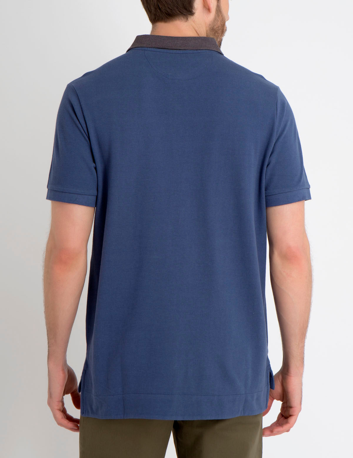 Men's Horizontal Stripe Polo Shirt with Embroidered Logo | Short Sleeve