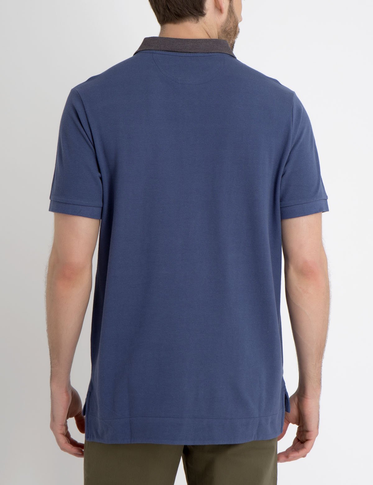Men's Horizontal Stripe Polo Shirt with Embroidered Logo | Short Sleeve