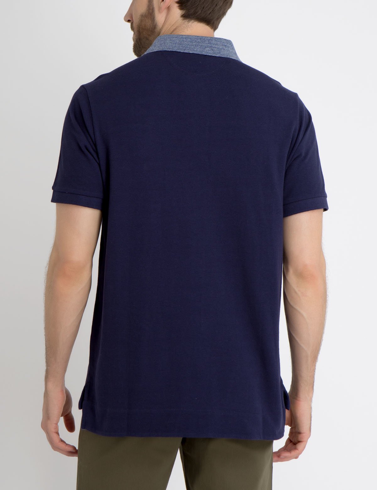Men's Horizontal Stripe Polo Shirt with Embroidered Logo | Short Sleeve
