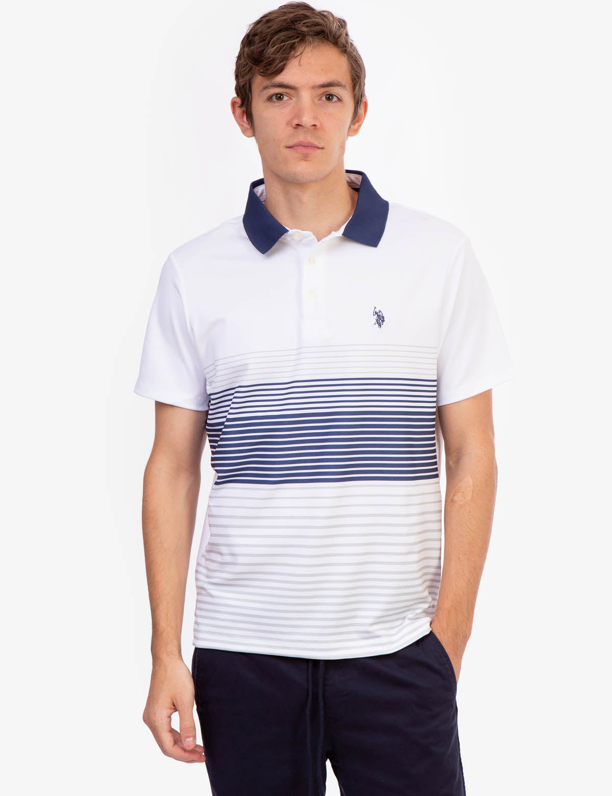 Engineered Print Polo Shirt | Interlock Fabric