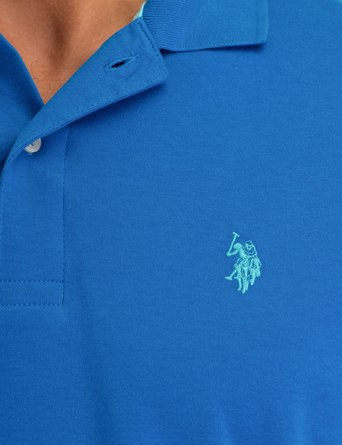 Interlock Polo Shirt for Men | 100% Cotton with Button Placket