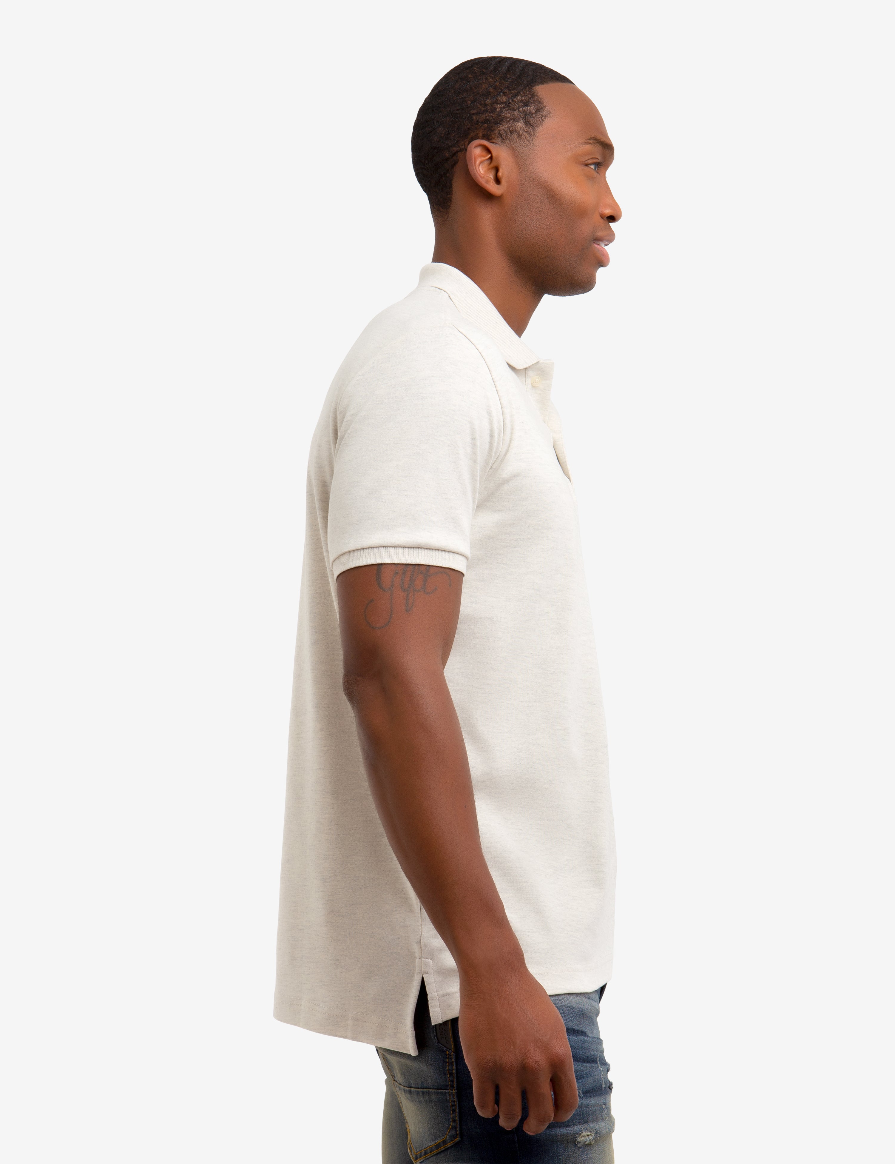 Interlock Polo Shirt for Men | 100% Cotton with Button Placket