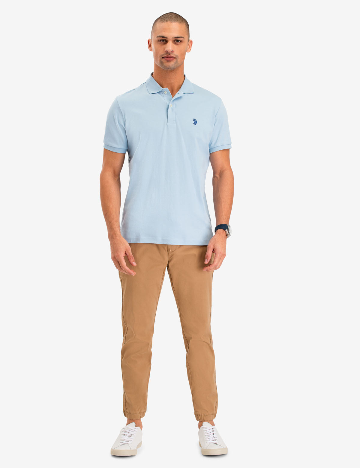 Interlock Polo Shirt for Men | 100% Cotton with Button Placket