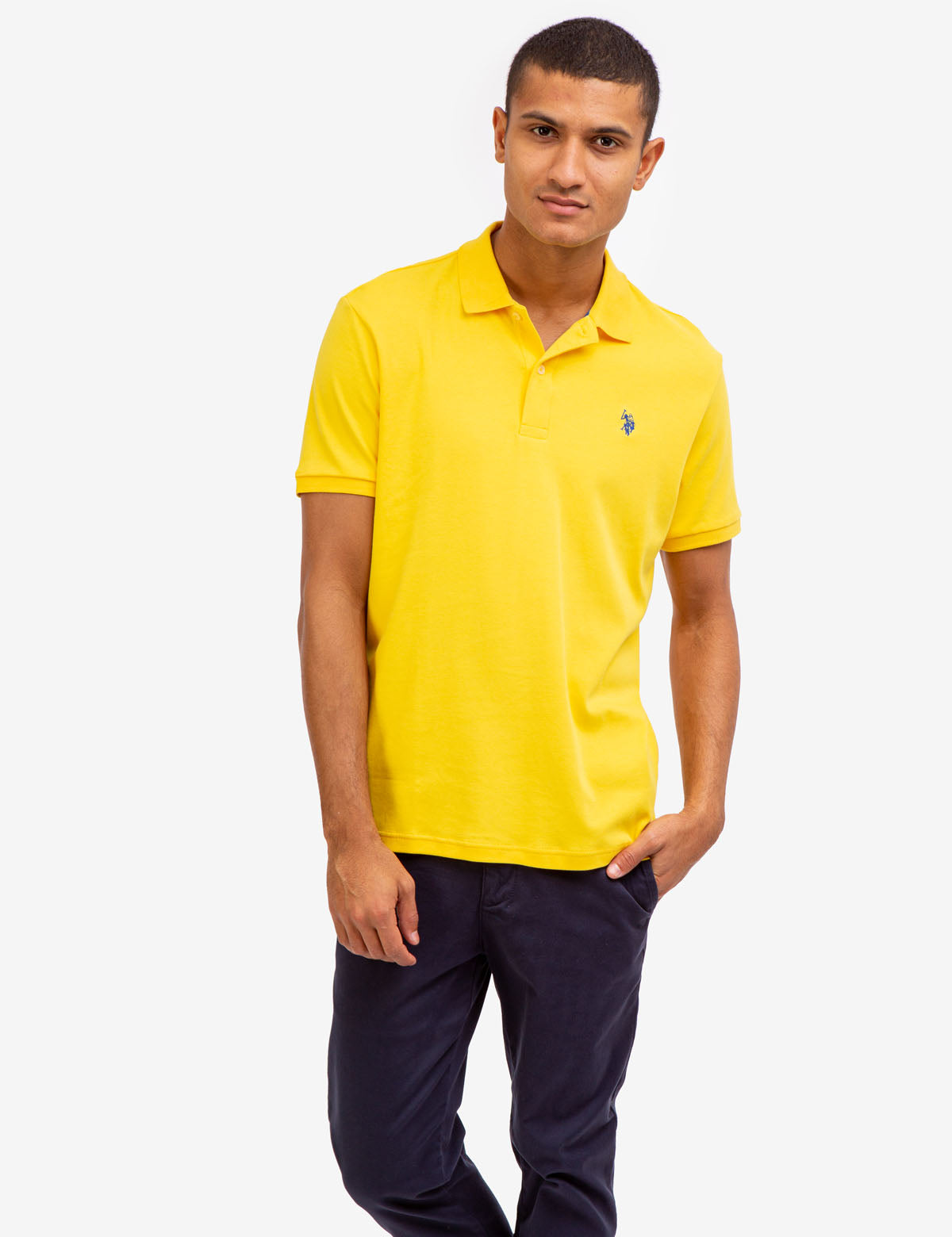 Interlock Polo Shirt for Men | 100% Cotton with Button Placket