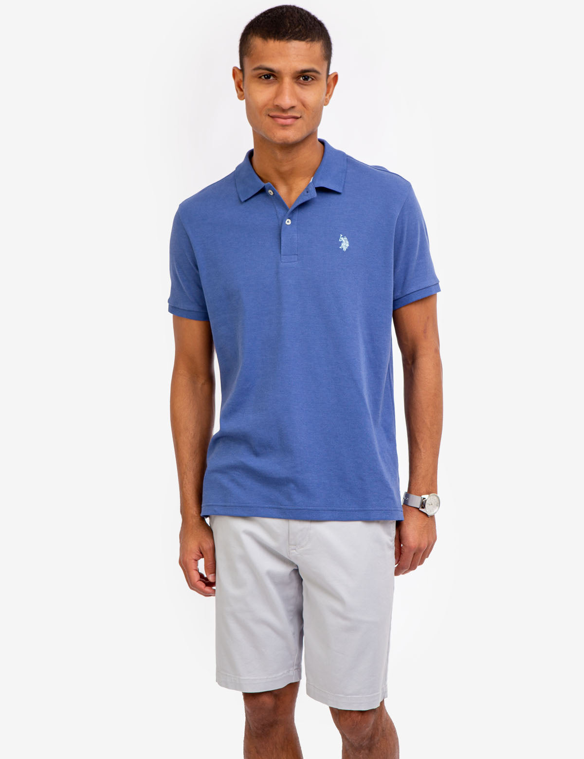 Interlock Polo Shirt for Men | 100% Cotton with Button Placket