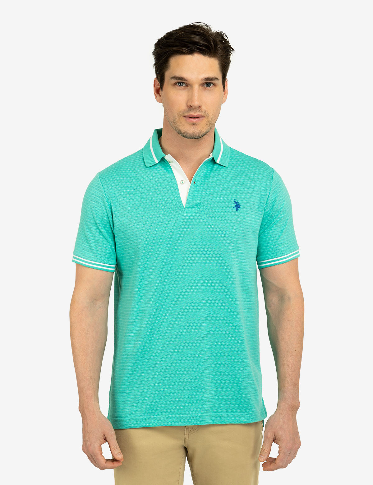 Textured Jacquard Polo Shirt | Premium Jersey Fabric