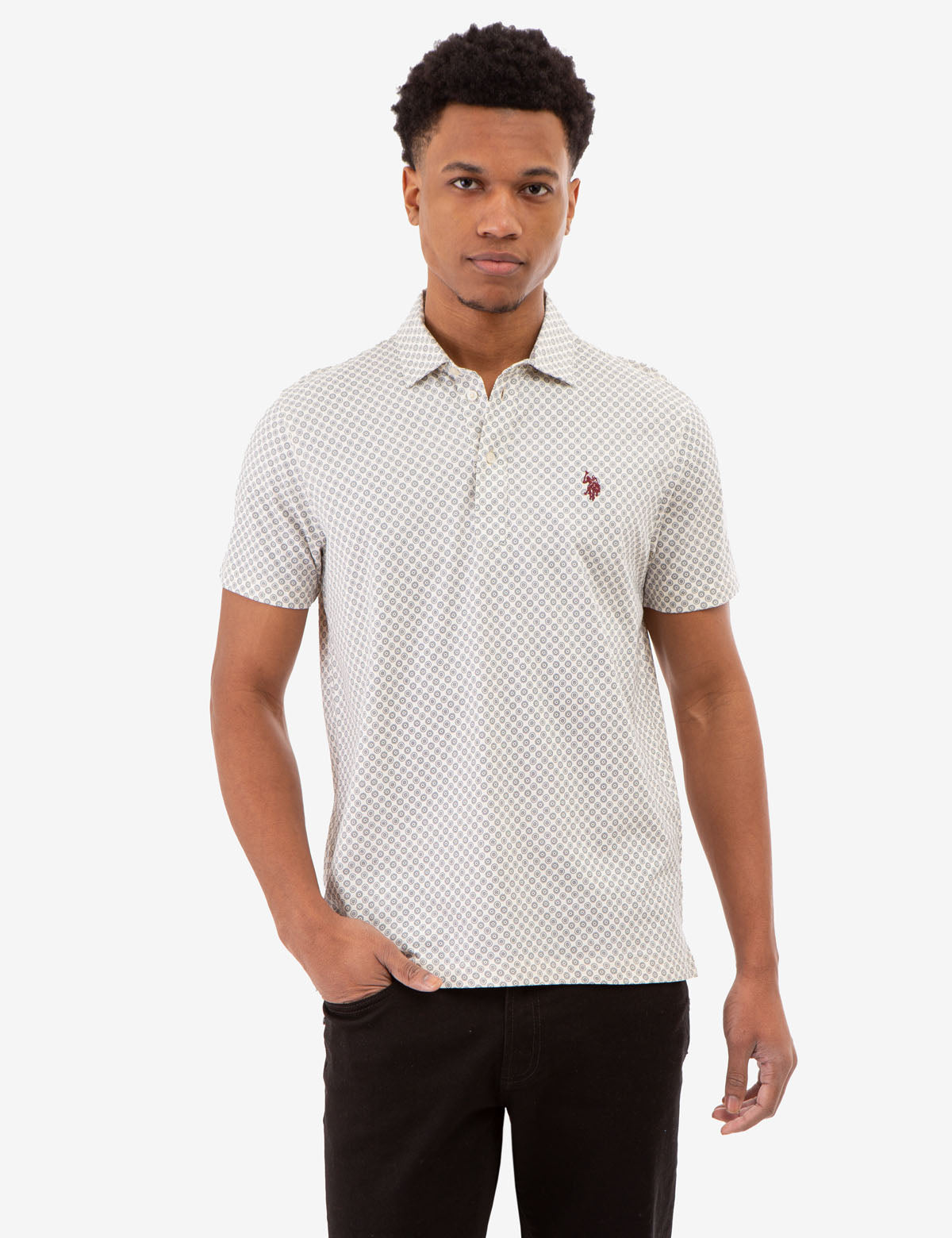 Printed Jersey Polo Shirt | Classic Casual Wear