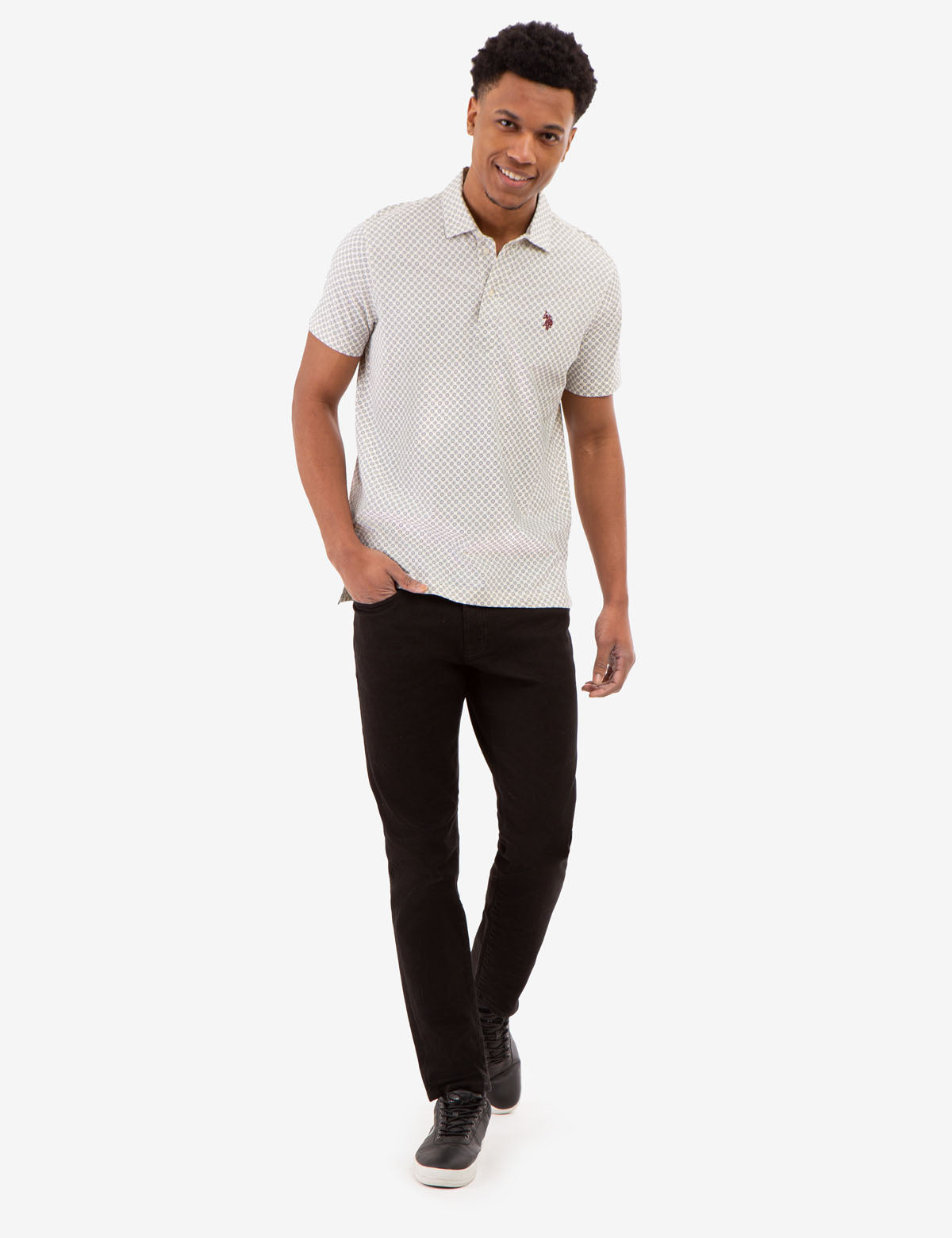 Printed Jersey Polo Shirt | Classic Casual Wear