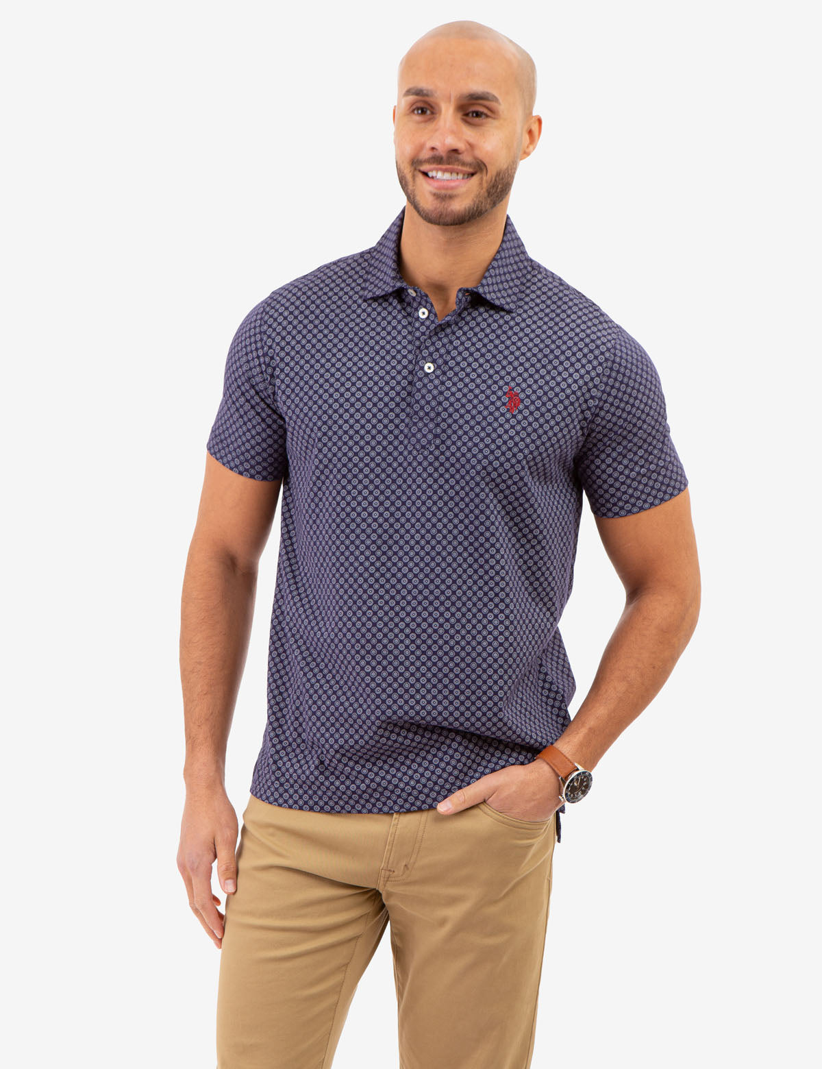 Printed Jersey Polo Shirt | Classic Casual Wear