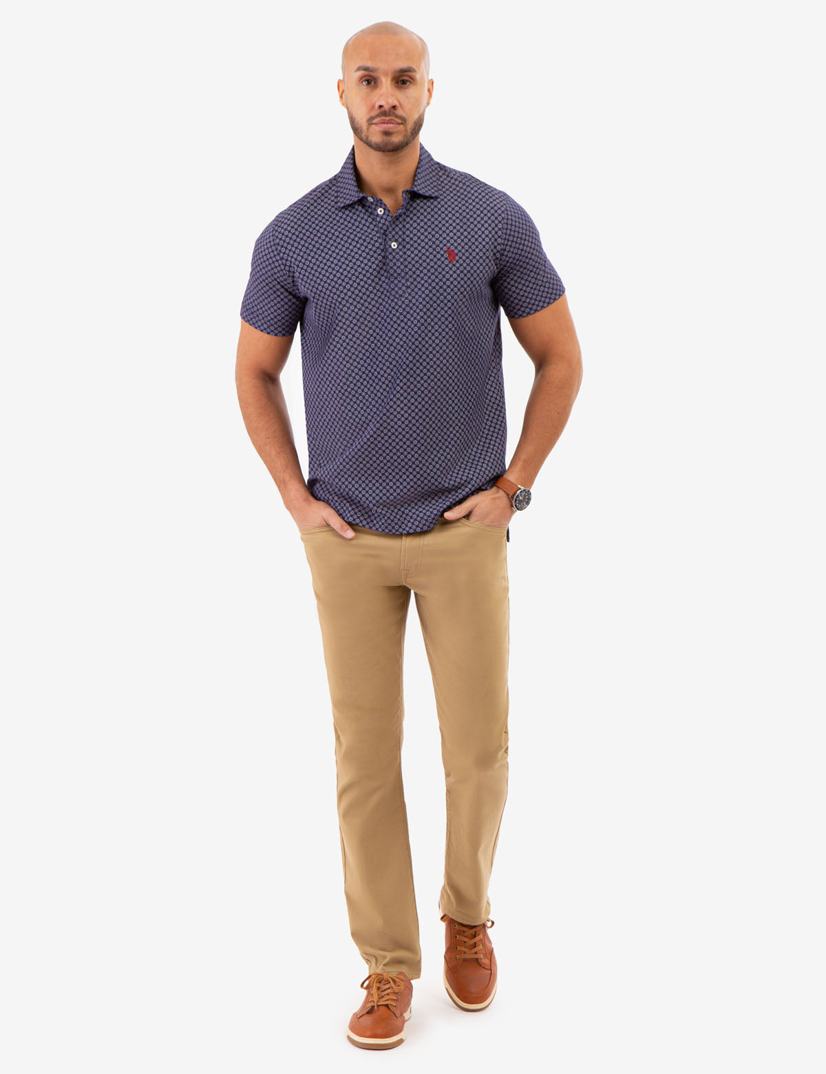 Printed Jersey Polo Shirt | Classic Casual Wear