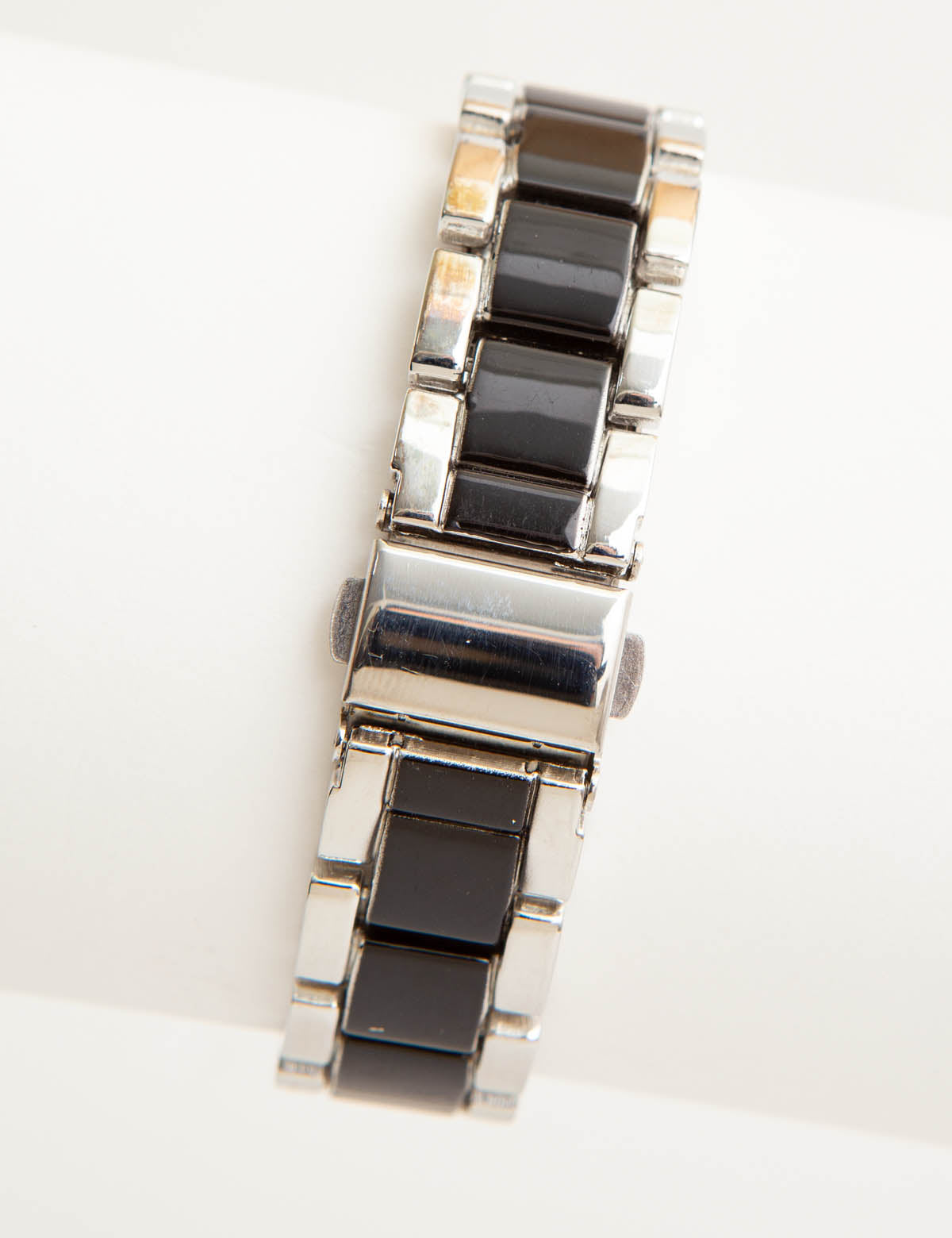 Black & Silver Embellished Ladies Watch | Elegant Timepiece