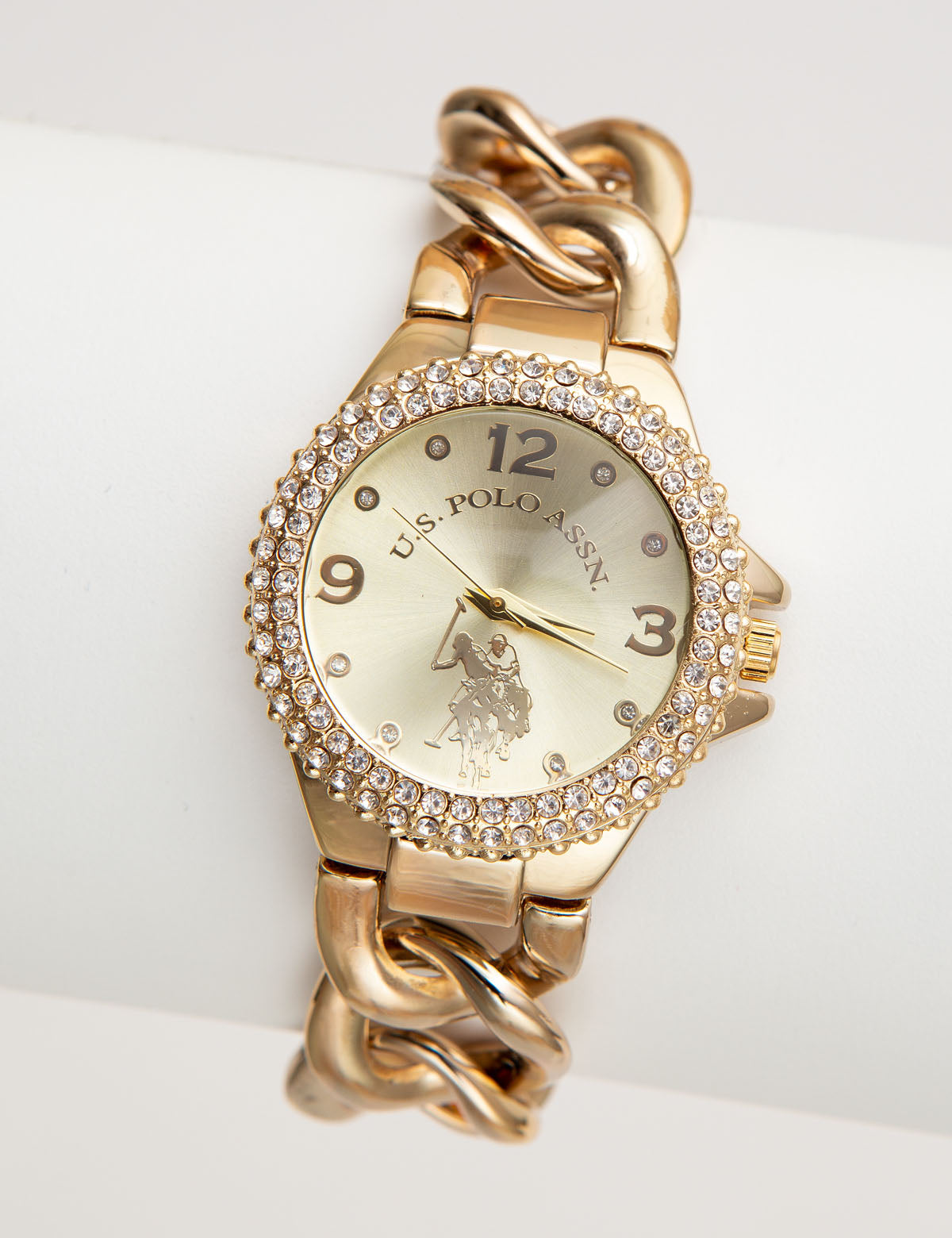 Gold-Tone Chain Bracelet Watch for Women with Sunray Dial | Elegant & Adjustable