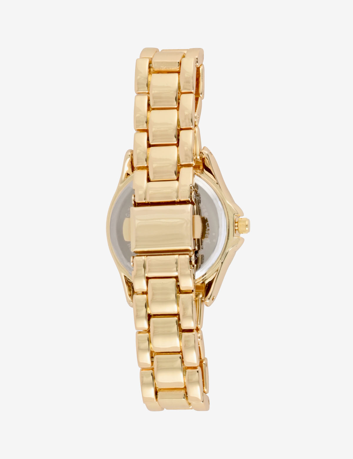 Gold-Tone Green Dial Ladies Bracelet Watch