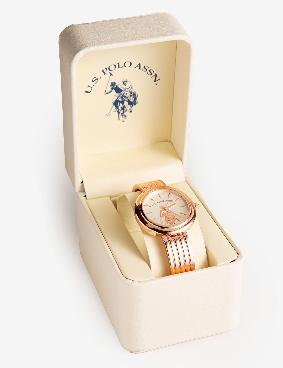 Rose Gold Ribbed Bangle Watch for Women | U.S. Polo Assn.