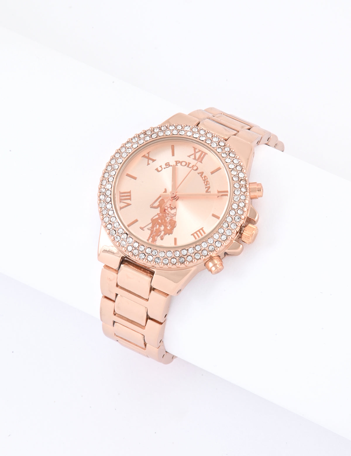 Rose Gold Embellished Ladies Watch | Elegant Analog Timepiece