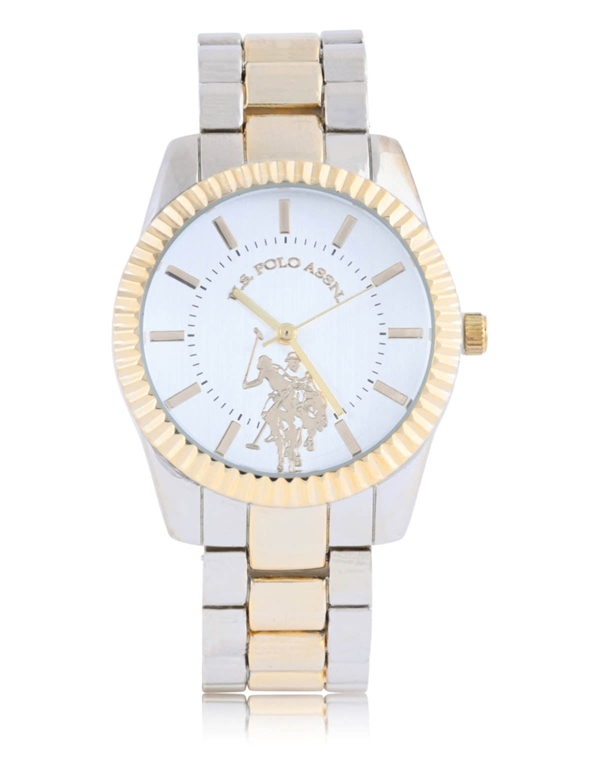 Silver & Gold Link Bracelet Watch for Women | Elegant Ladies Timepiece