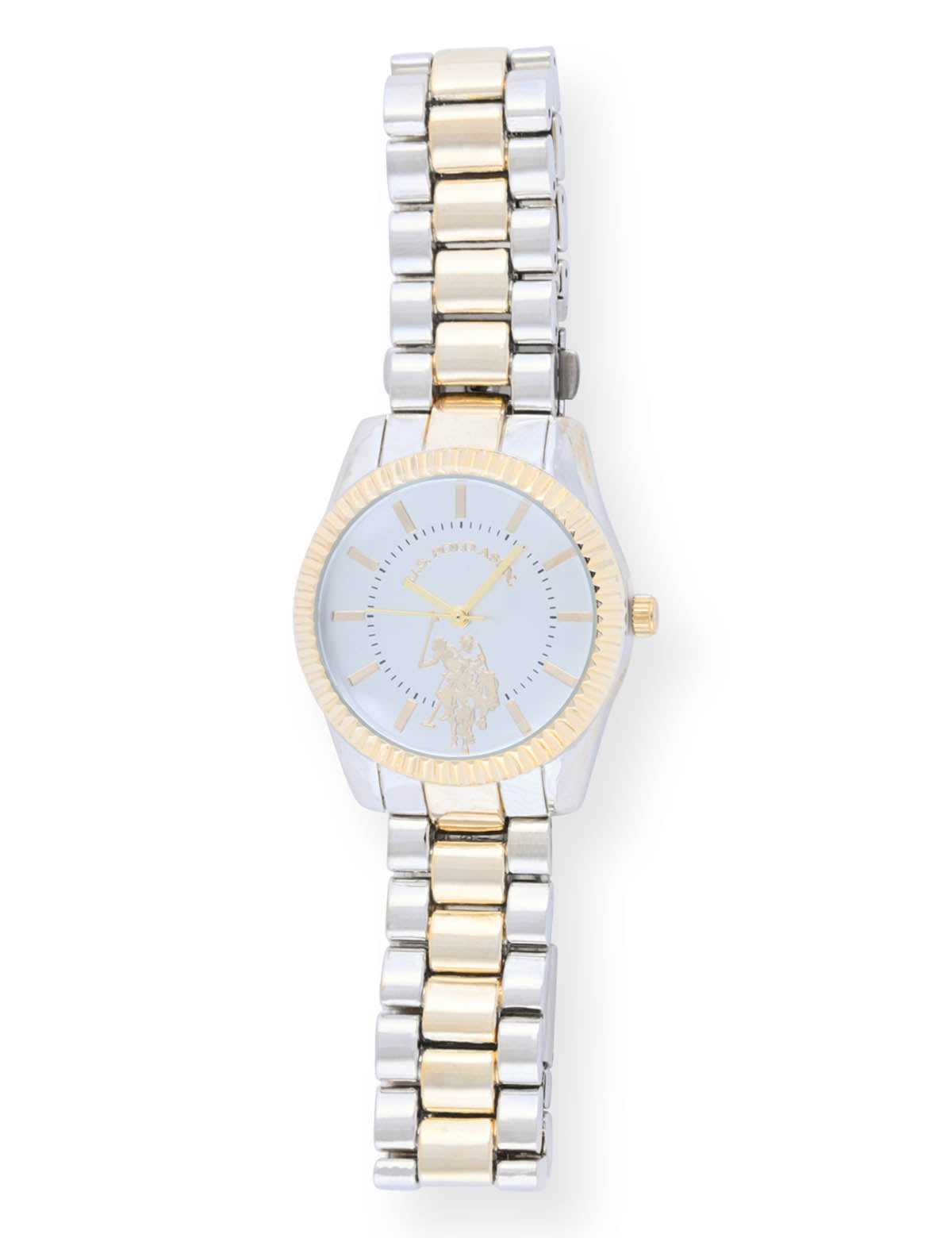 Silver & Gold Link Bracelet Watch for Women | Elegant Ladies Timepiece