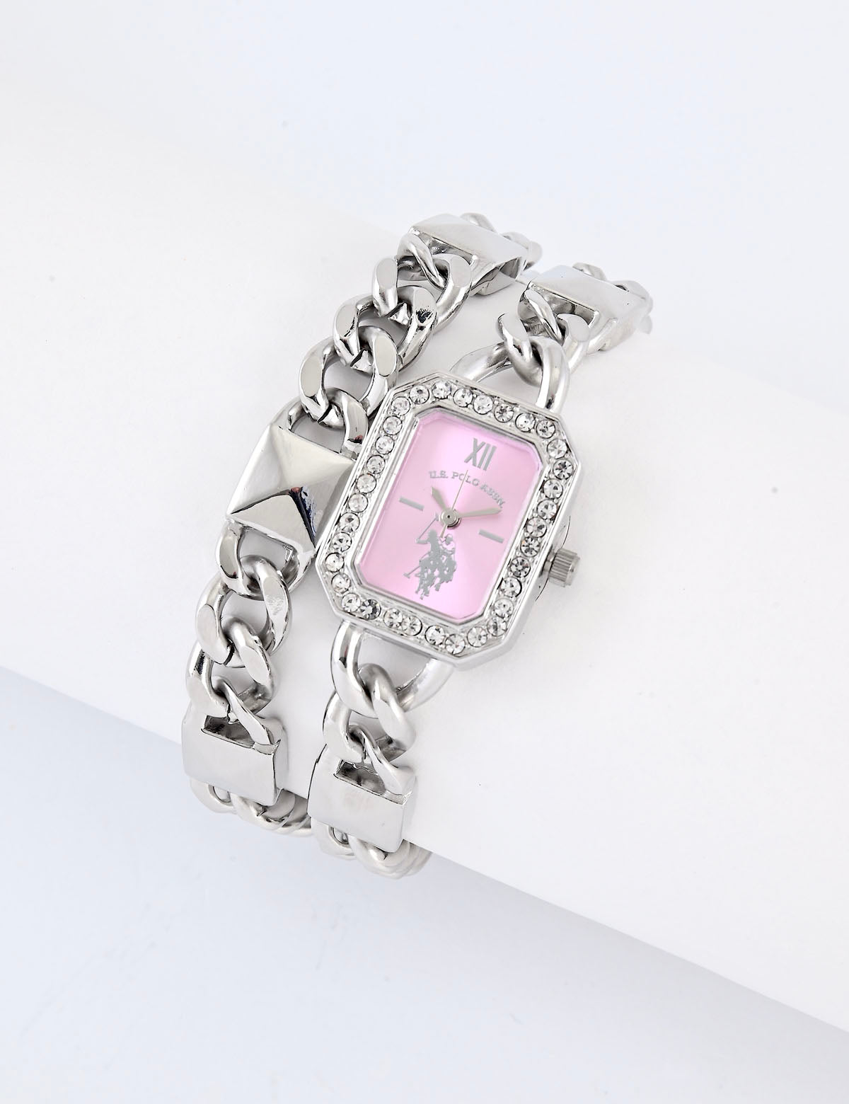 Silver and Pink Bracelet Watch for Women | Elegant Ladies Timepiece