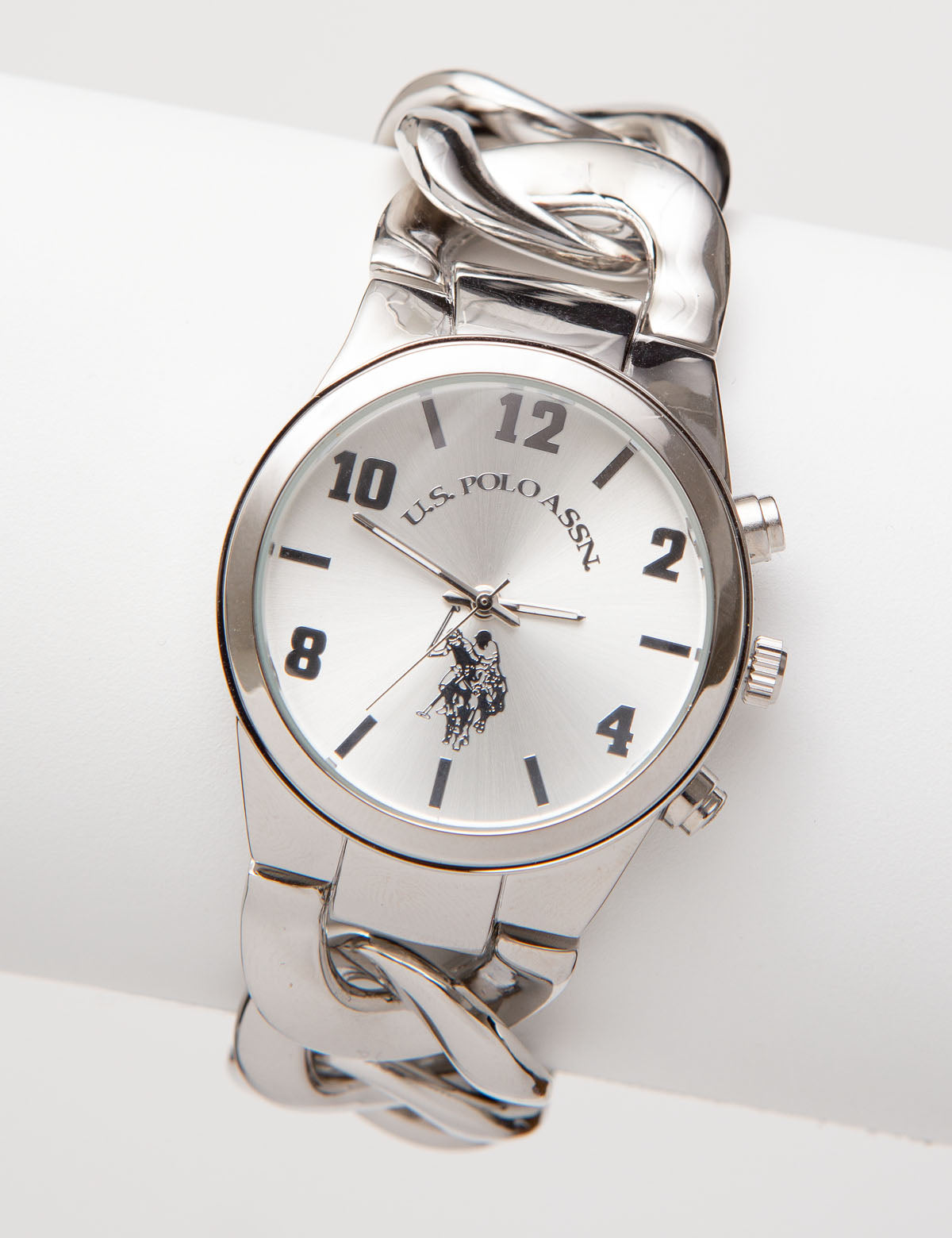 Silver Tone Chain Watch for Women with Glass Dial | U.S. Polo Assn.