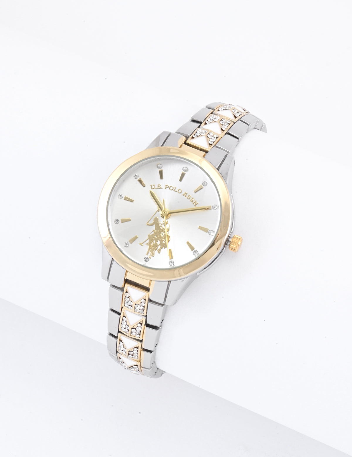 Two-Tone Embellished Ladies Watch | Deco Style
