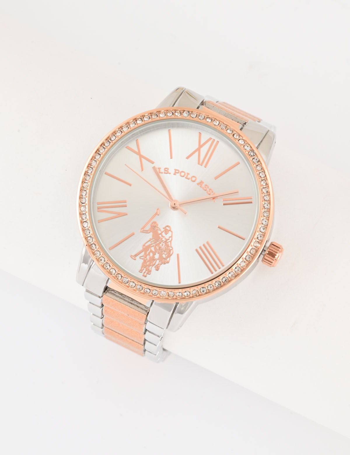 Rose Gold Two-Tone Bracelet Watch for Women | Elegant Ladies Timepiece