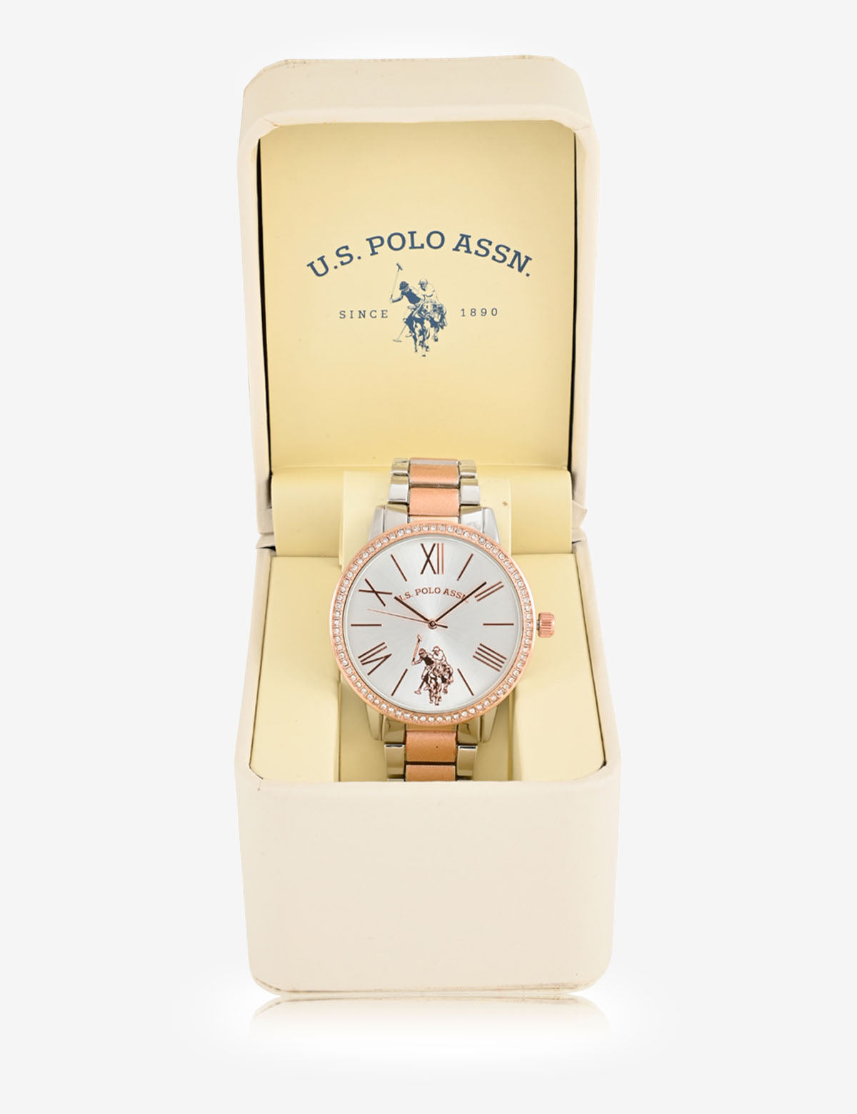 Rose Gold Two-Tone Bracelet Watch for Women | Elegant Ladies Timepiece