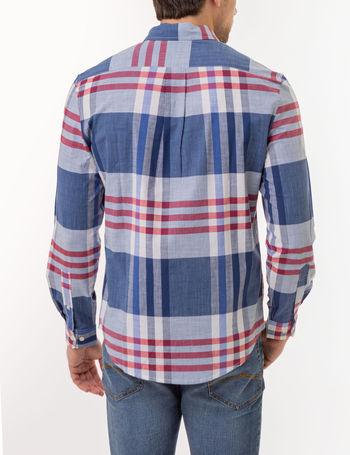 Classic Plaid Long Sleeve Shirt for Men | Cotton Blend & Button Closure