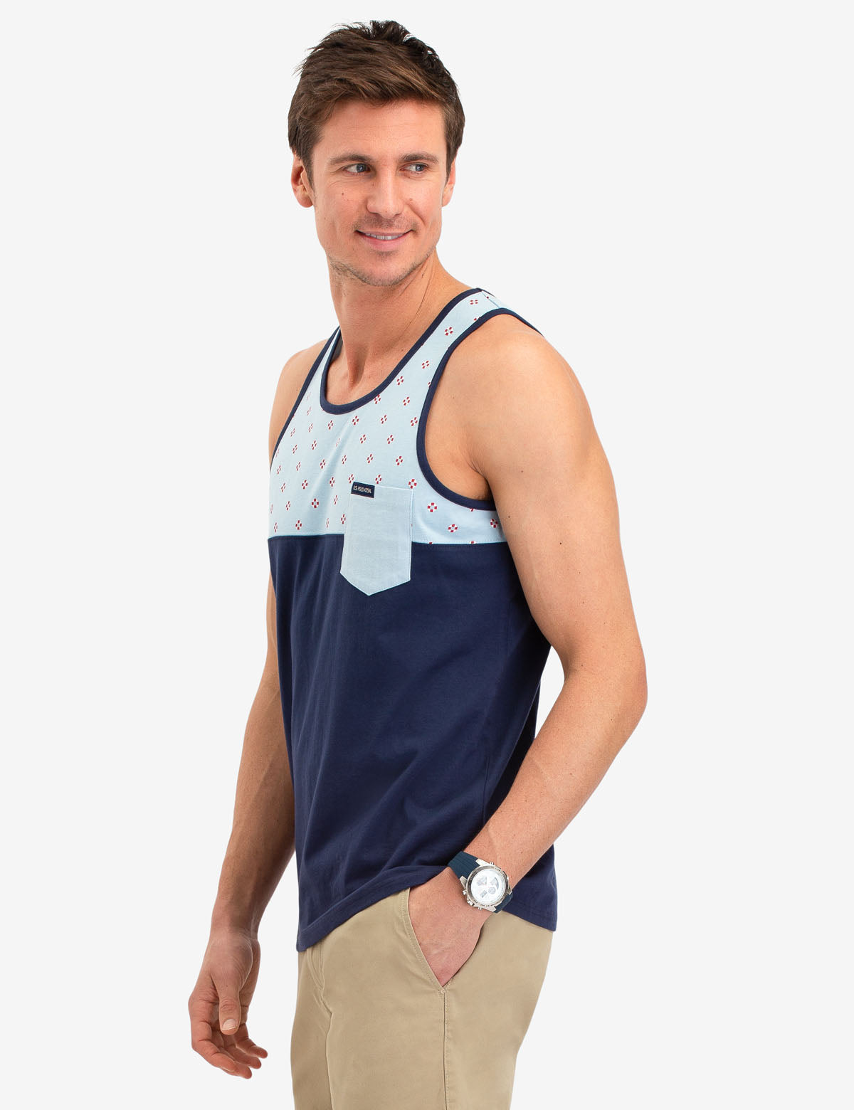 Colorblock Tank Top with Side Pocket | Life Preserver
