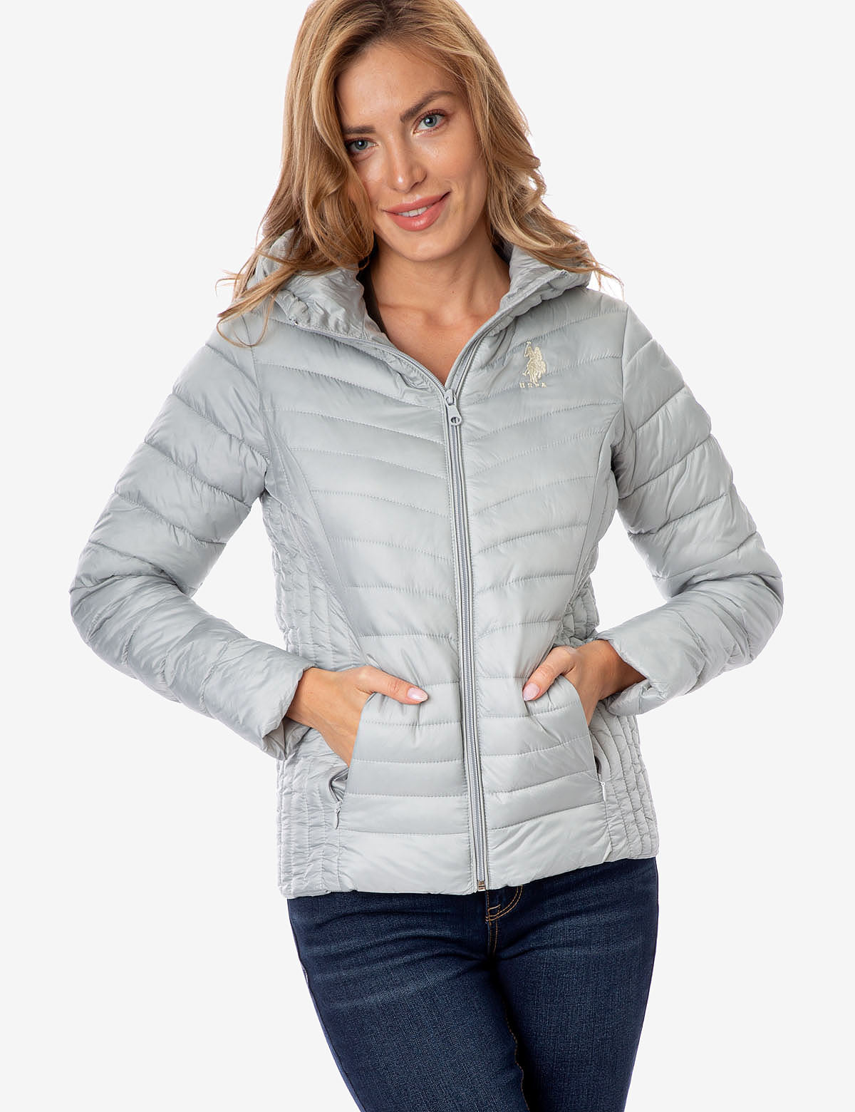 Lightweight Puffer Jacket with Hood & Zipper Pockets | Waterproof & Warm