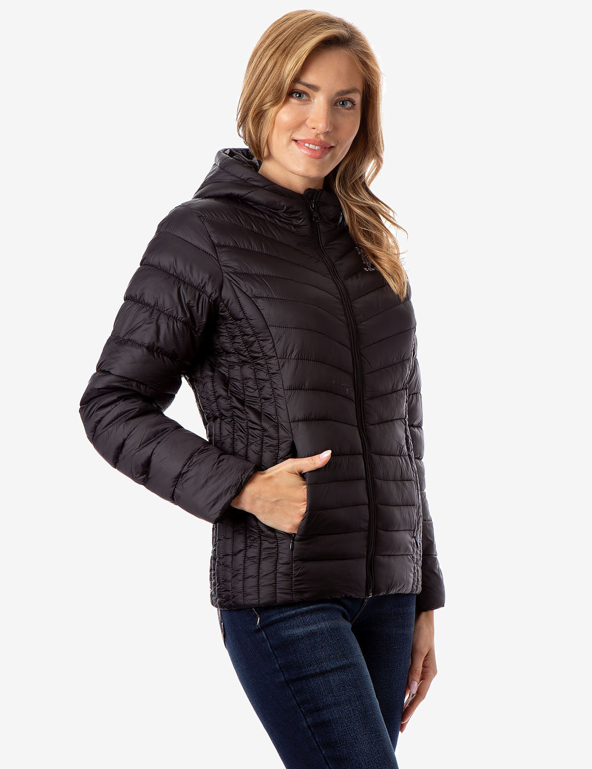 Lightweight Puffer Jacket with Hood & Zipper Pockets | Waterproof & Warm