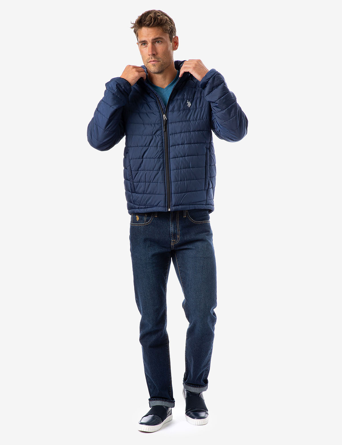 Lightweight Puffer Jacket with Hood & Zipper Pockets | Waterproof & Warm
