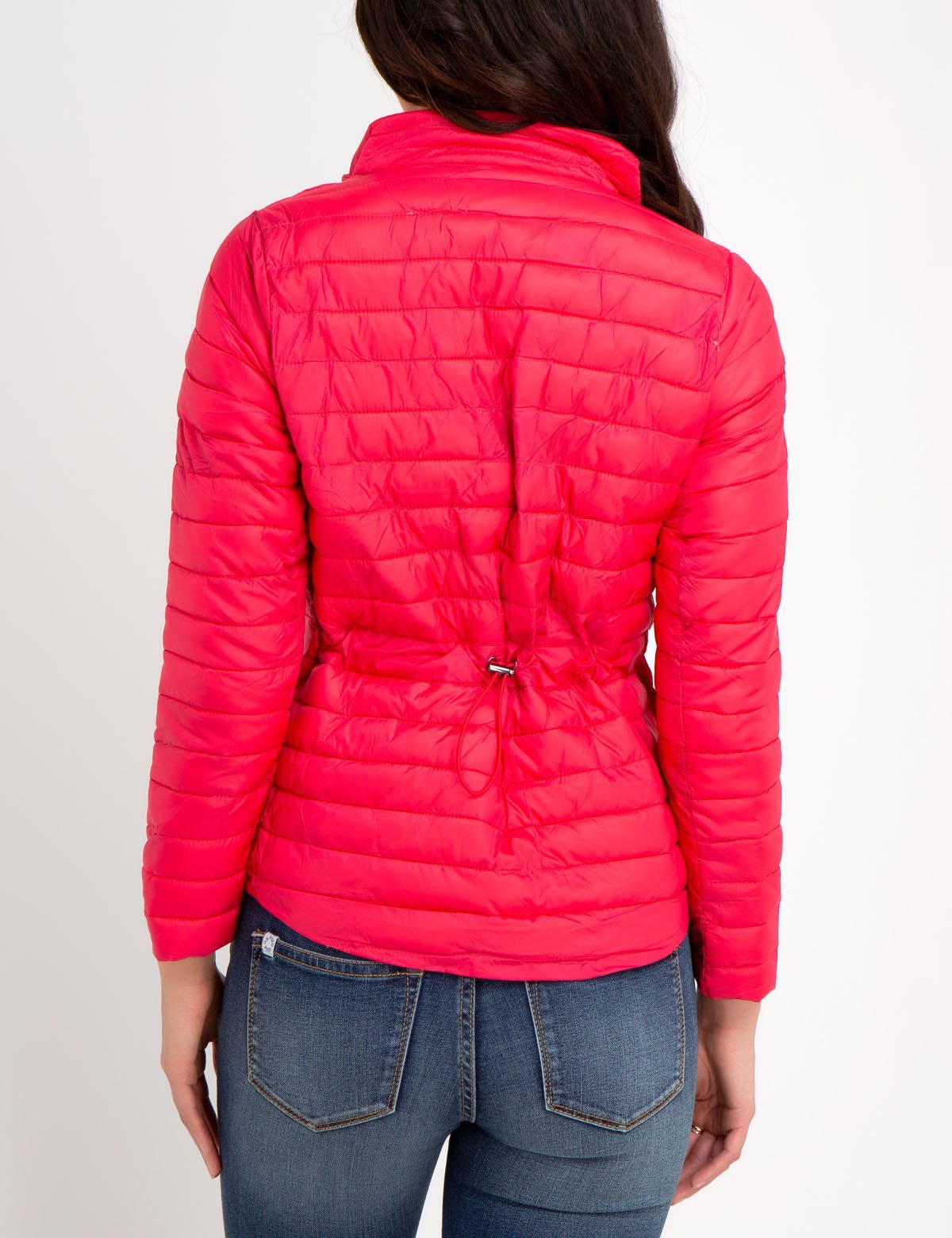Lightweight Puffer Jacket with Drawstring Waist | Nylon Outerwear